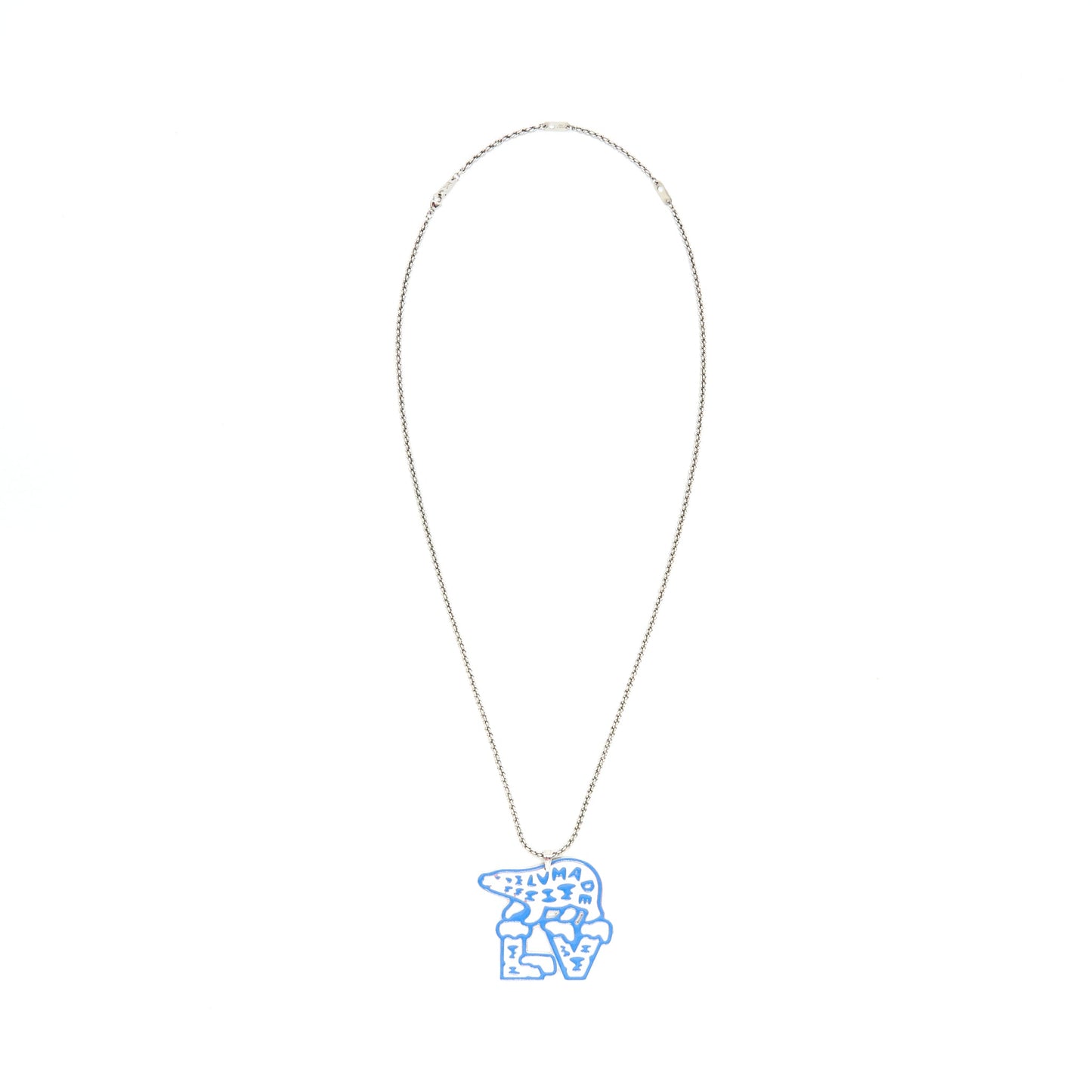 Louis Vuitton Ã Nigo Mountain Bear Silver Necklace