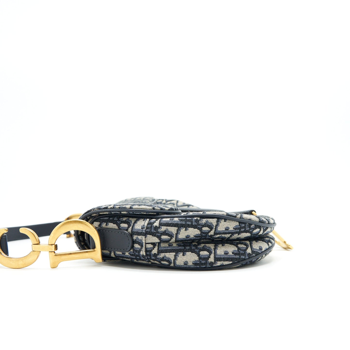 Dior Medium Saddle Purse Blue Oblique Jacquard