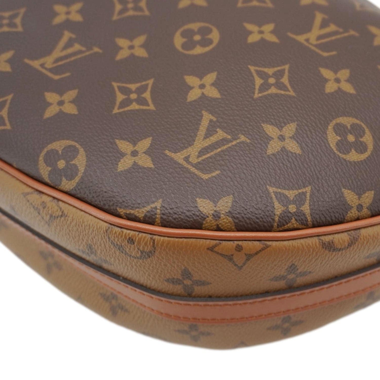 LOUIS VUITTON Loop Reverse Monogram Canvas Hobo Shoulder Bag Brown