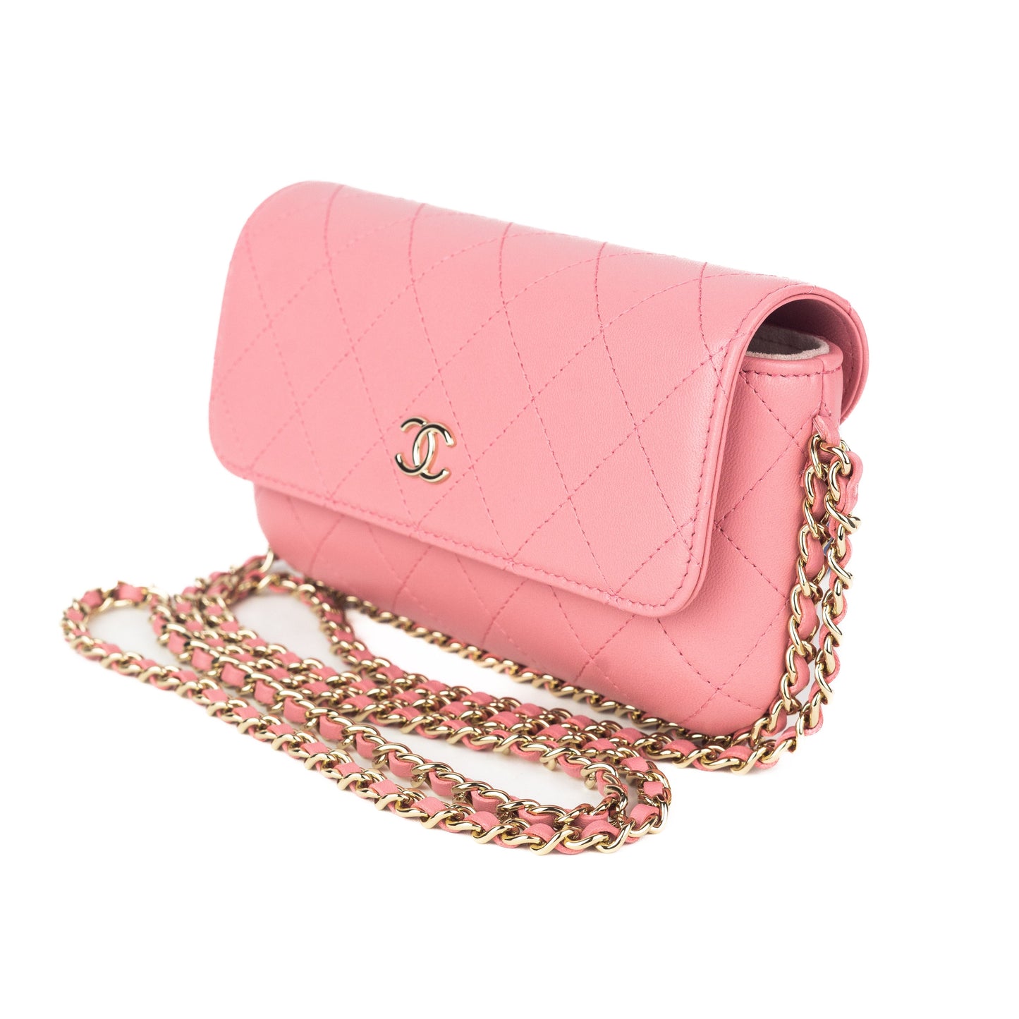Chanel Wallet on Chain Dark Pink