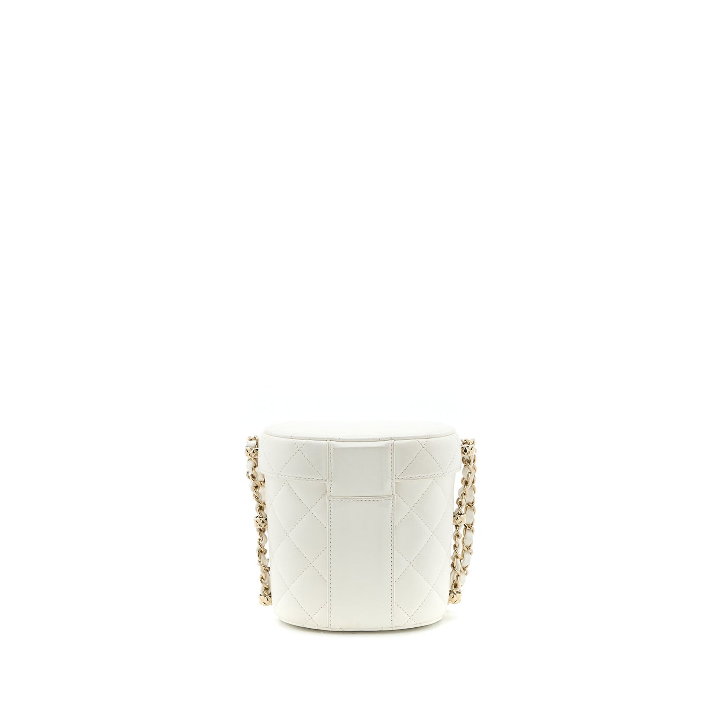Chanel Small Vanity Case Lambskin White LGHW (Microchip)