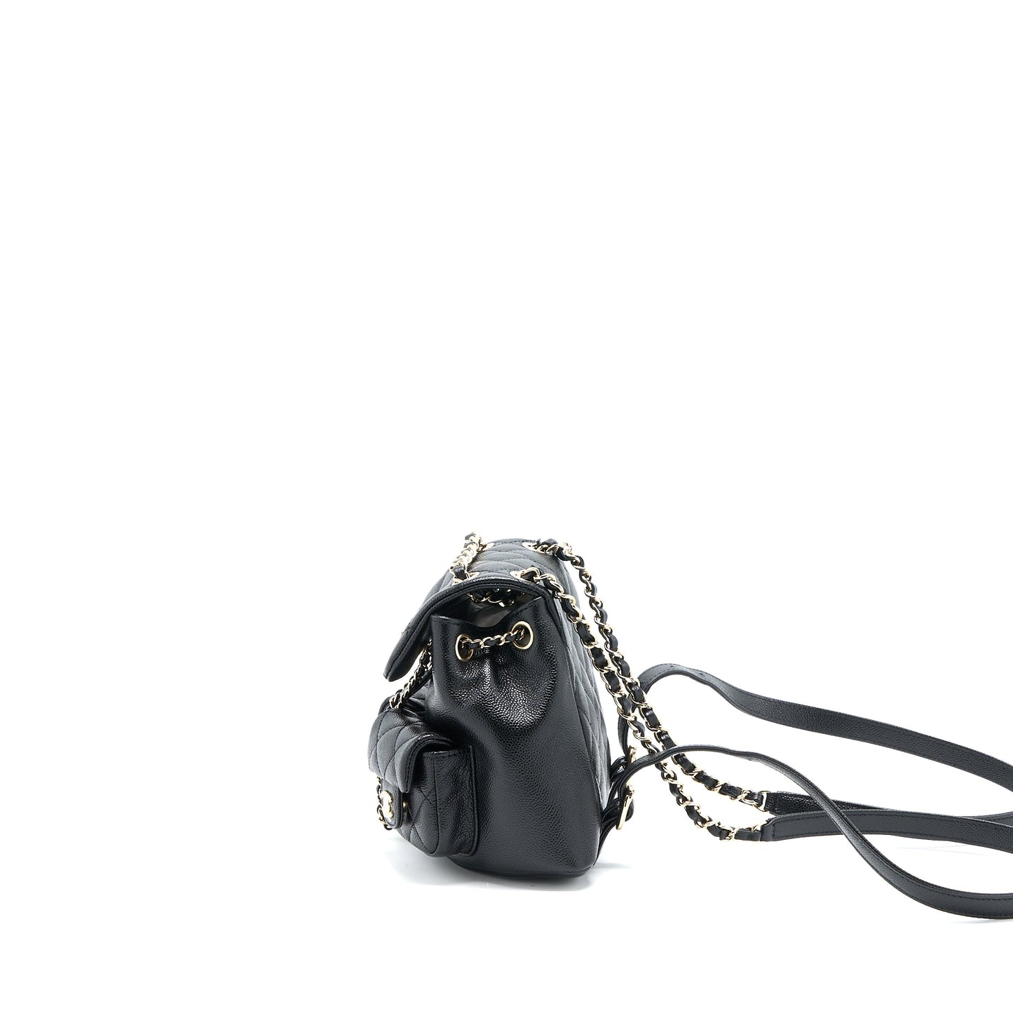Chanel 23p Mini Triple Pack Backpack Caviar Black LGHW (Microchip)