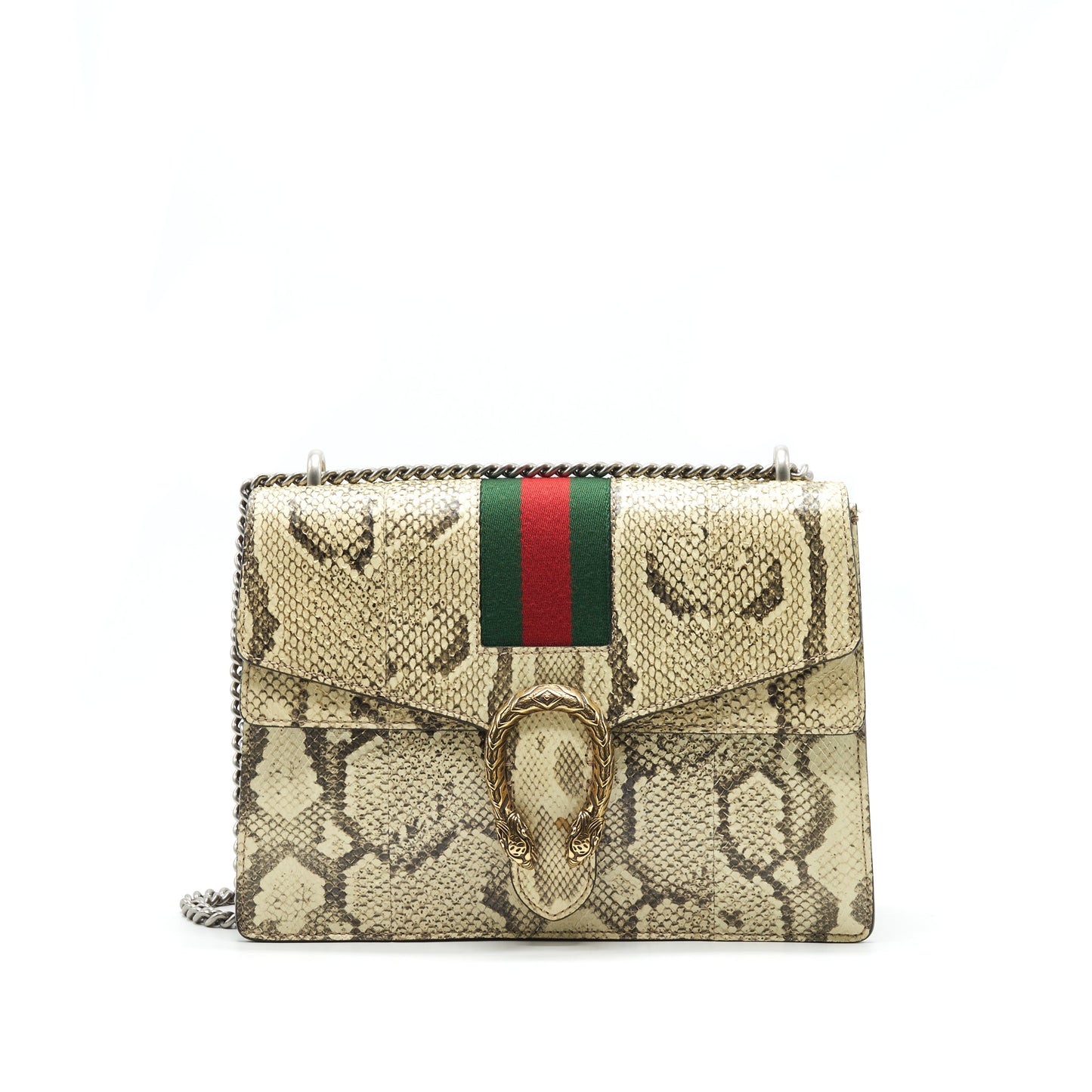 Gucci Dionysus Python Medium Mini Purse In Beige