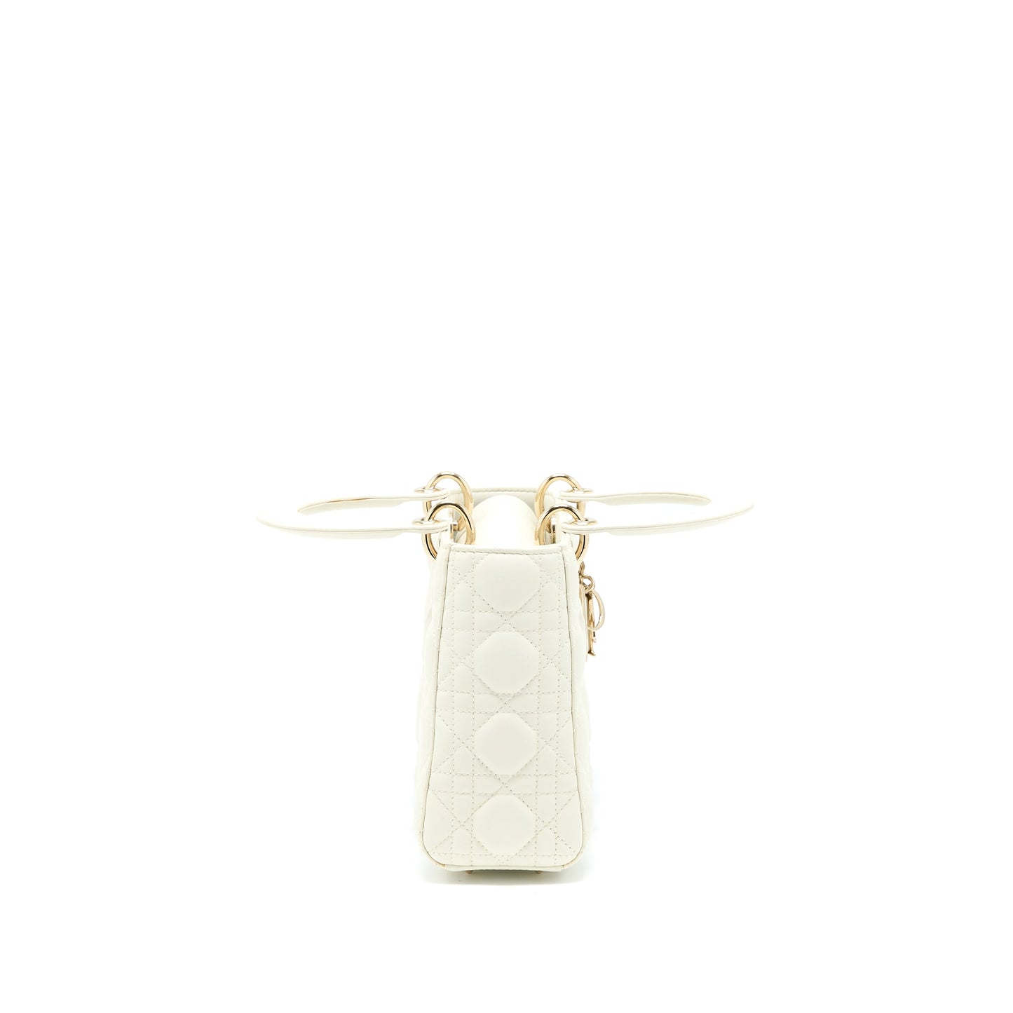 Dior Small Lady Dior My ABCDior Purse Lambskin White