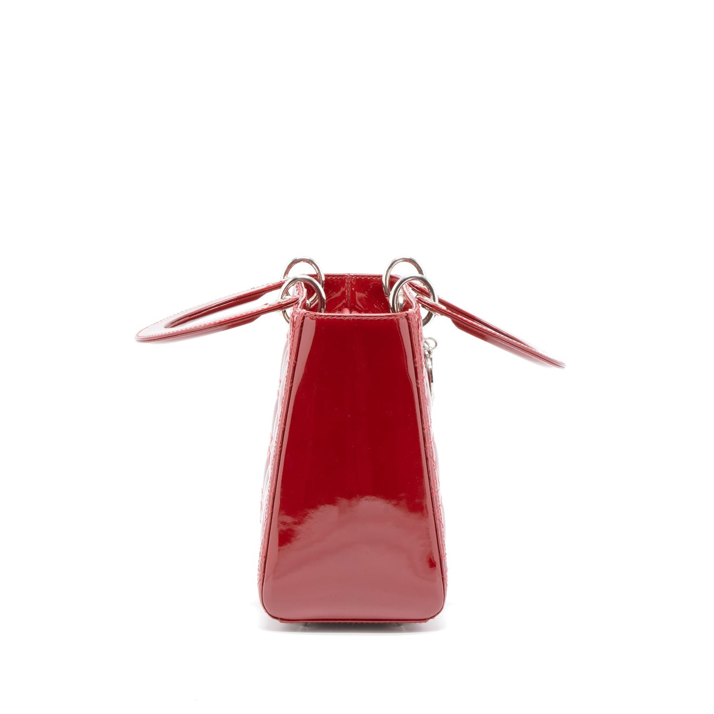 Dior Medium Lady Dior Patent Leather Red