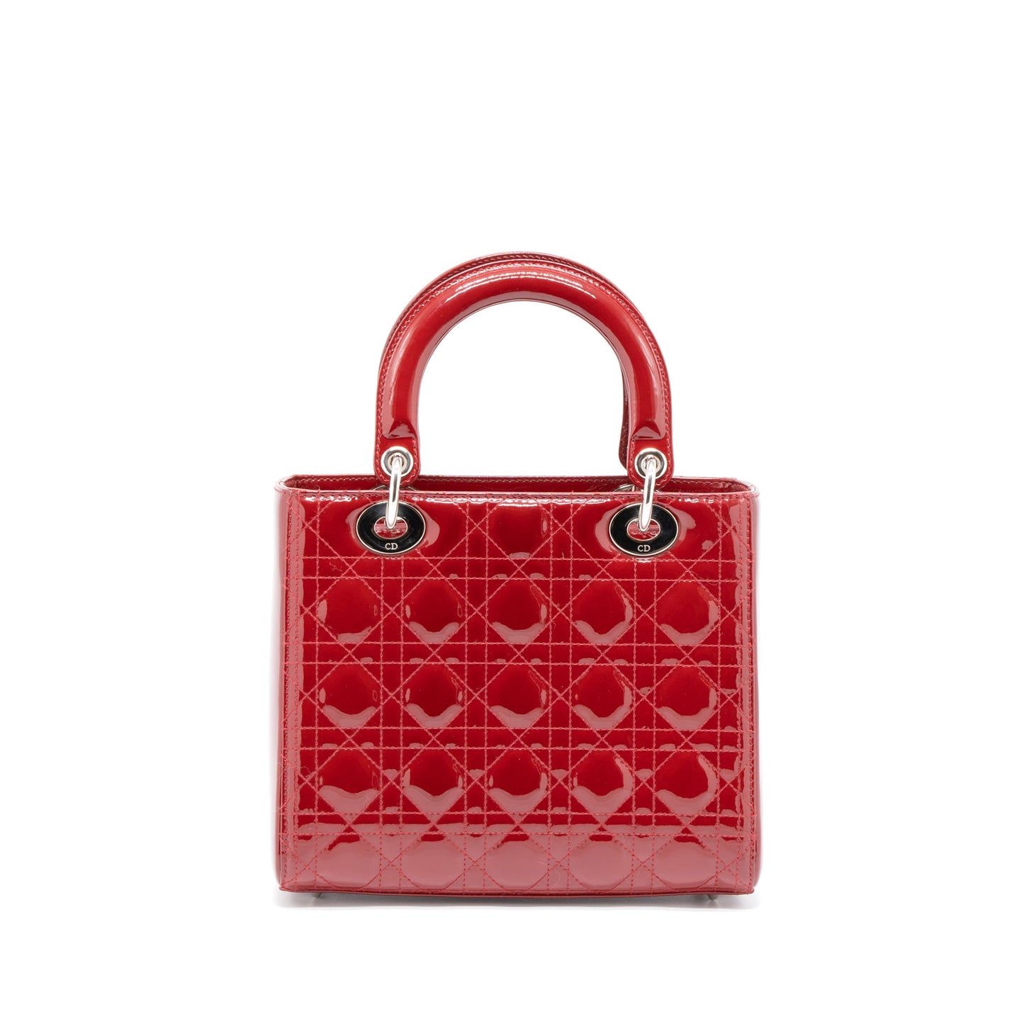 Dior Medium Lady Dior Patent Leather Red