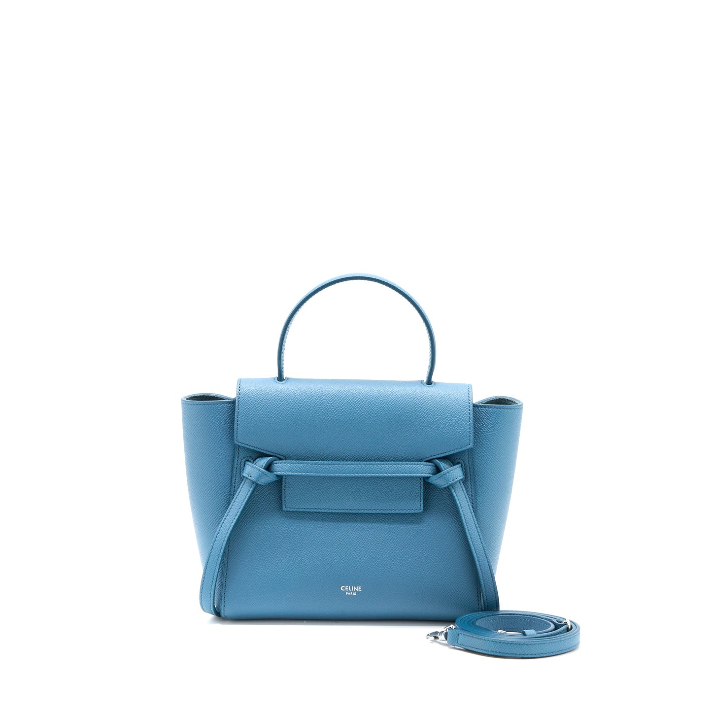 Celine Nano Belt Purse Grained Calfskin Blue