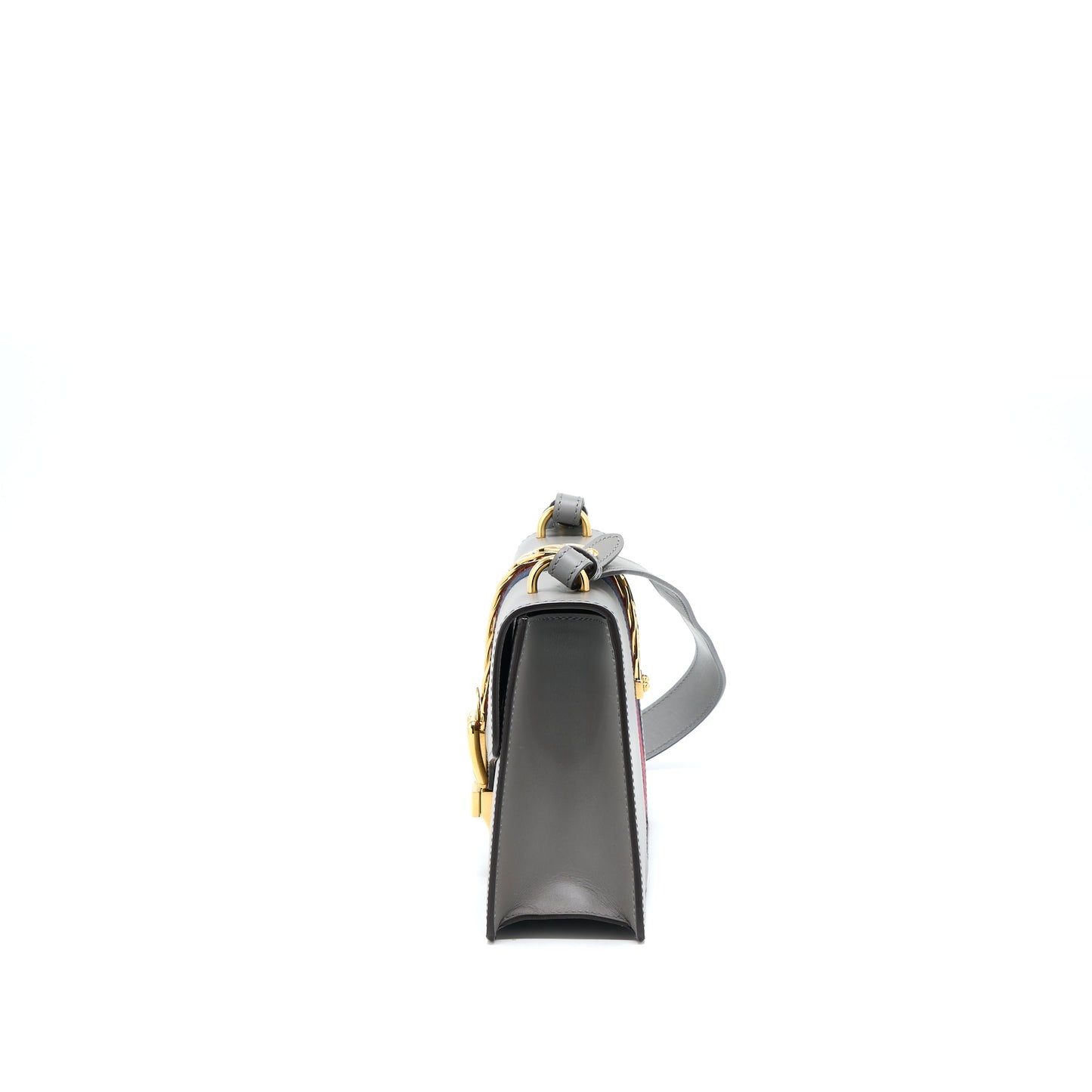 Gucci Small Sylvie Mini Purse Calfskin Grey