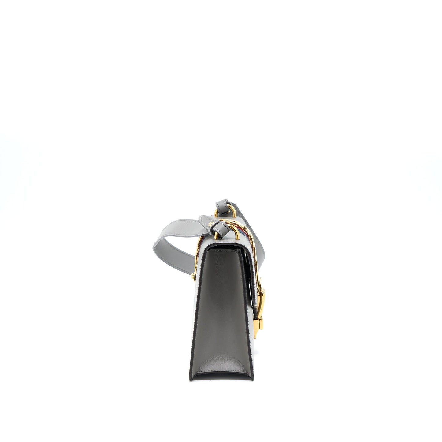 Gucci Small Sylvie Mini Purse Calfskin Grey