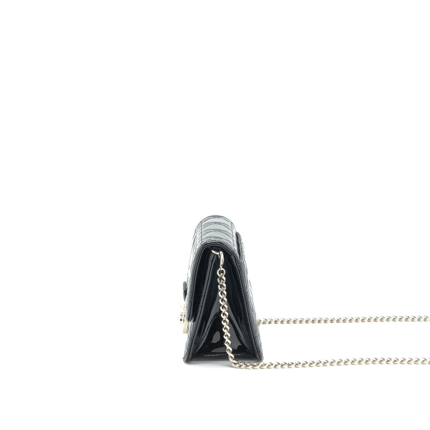 Dior Mini Miss Dior Flap Purse Patent Black