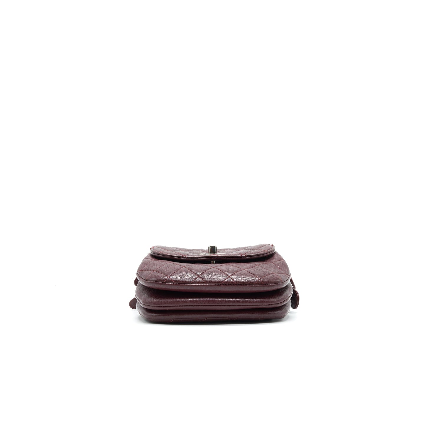 CHANEL Small Flap Bag With Chain Burgundy SHW