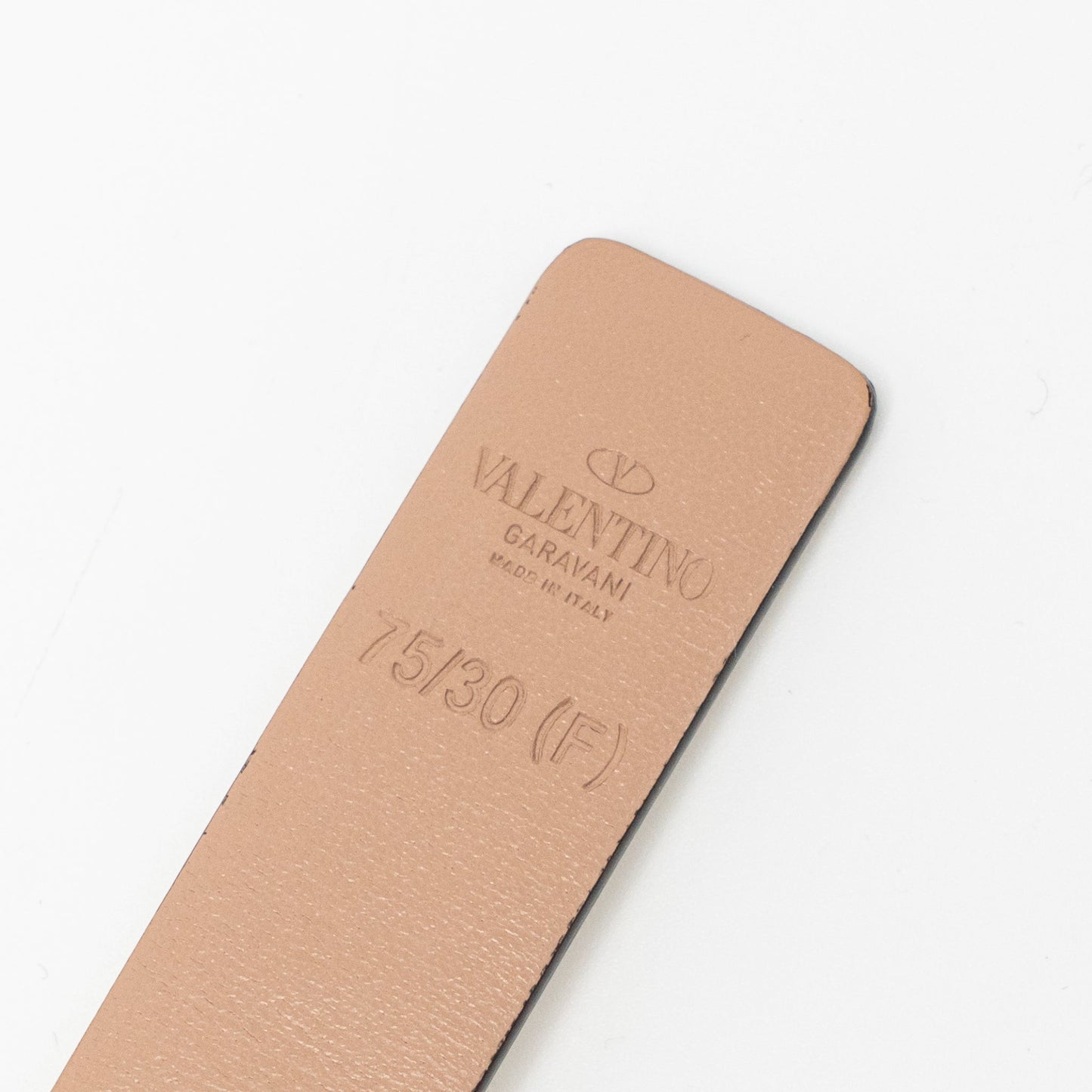 Valentino size 75 Vlogo signature 30mm double side belt calfskin cream/ dark beige