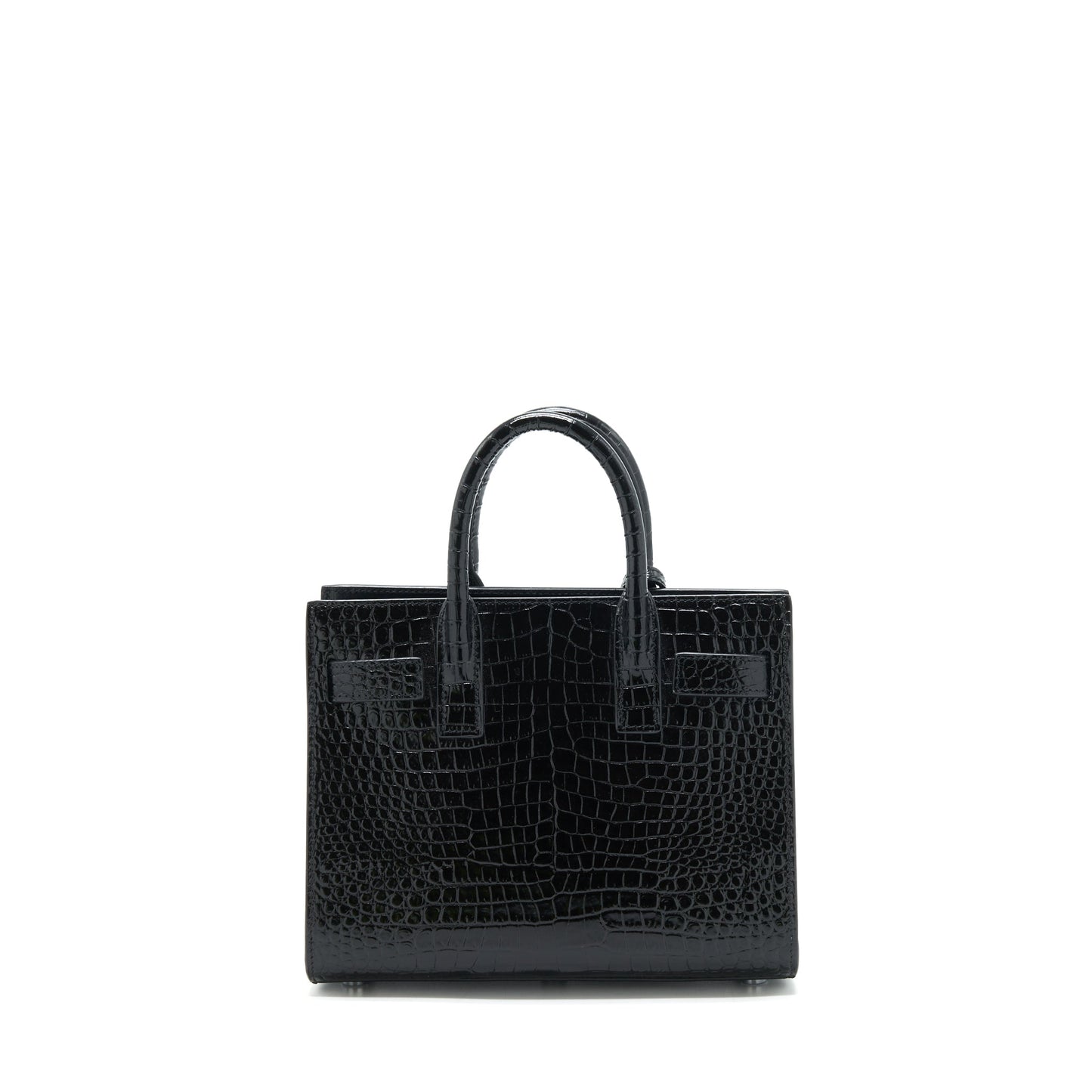 Saint Laurent Sac De Jour nano in Crocodile-Embossed calfskin black