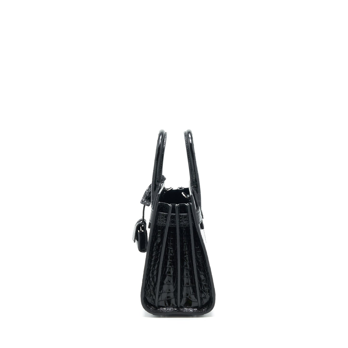 Saint Laurent Sac De Jour nano in Crocodile-Embossed calfskin black