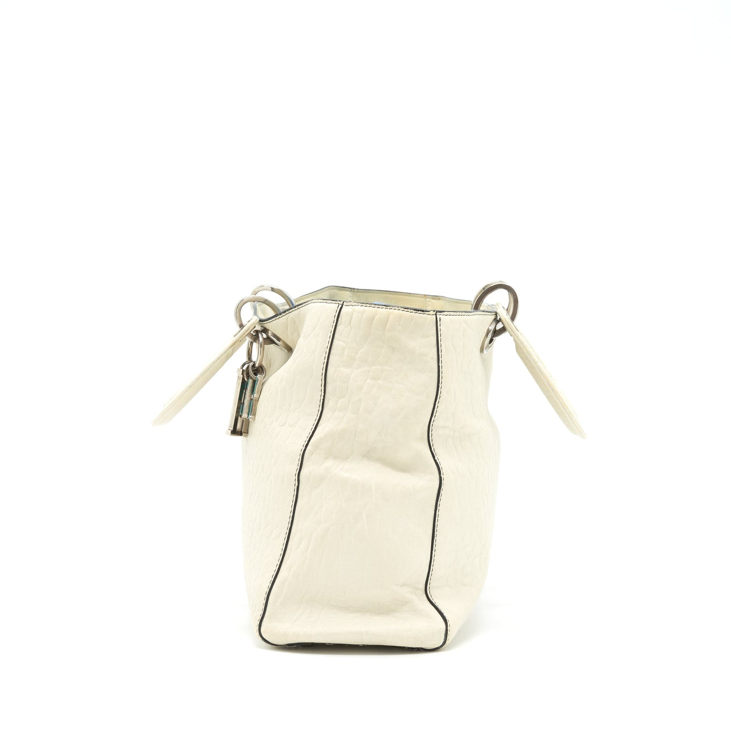 Dior Diorissimo Tote Purse White Multicolour Hardware