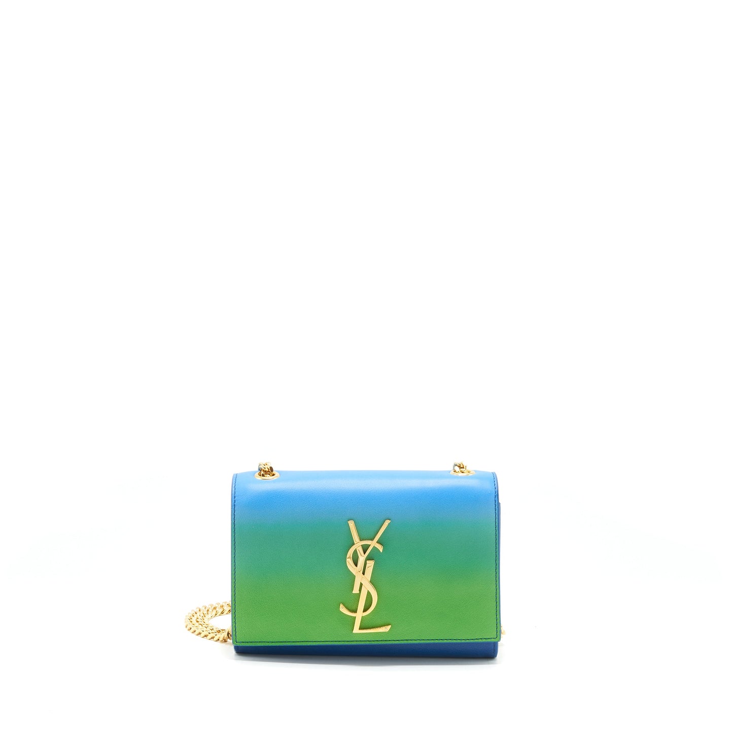 Saint Laurent Mini kate chain Purse (17cm) blue/ green