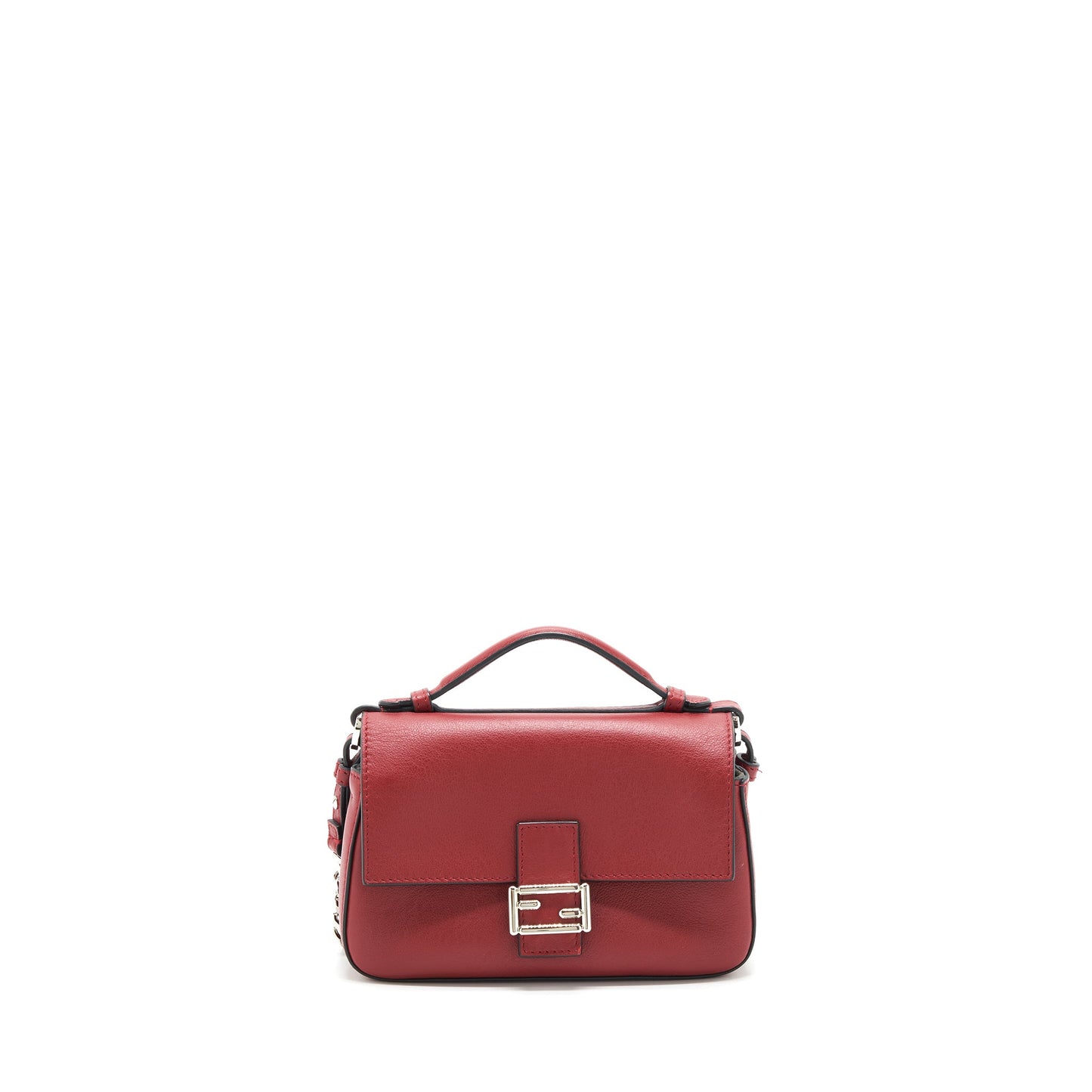 Fendi Micro Monster Baguette Purse red