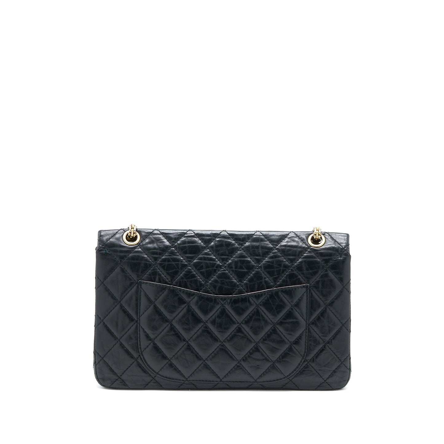 Chanel 2.55 227 Maxi Reissue Flap Bag Aged Calfskin Black LGHW