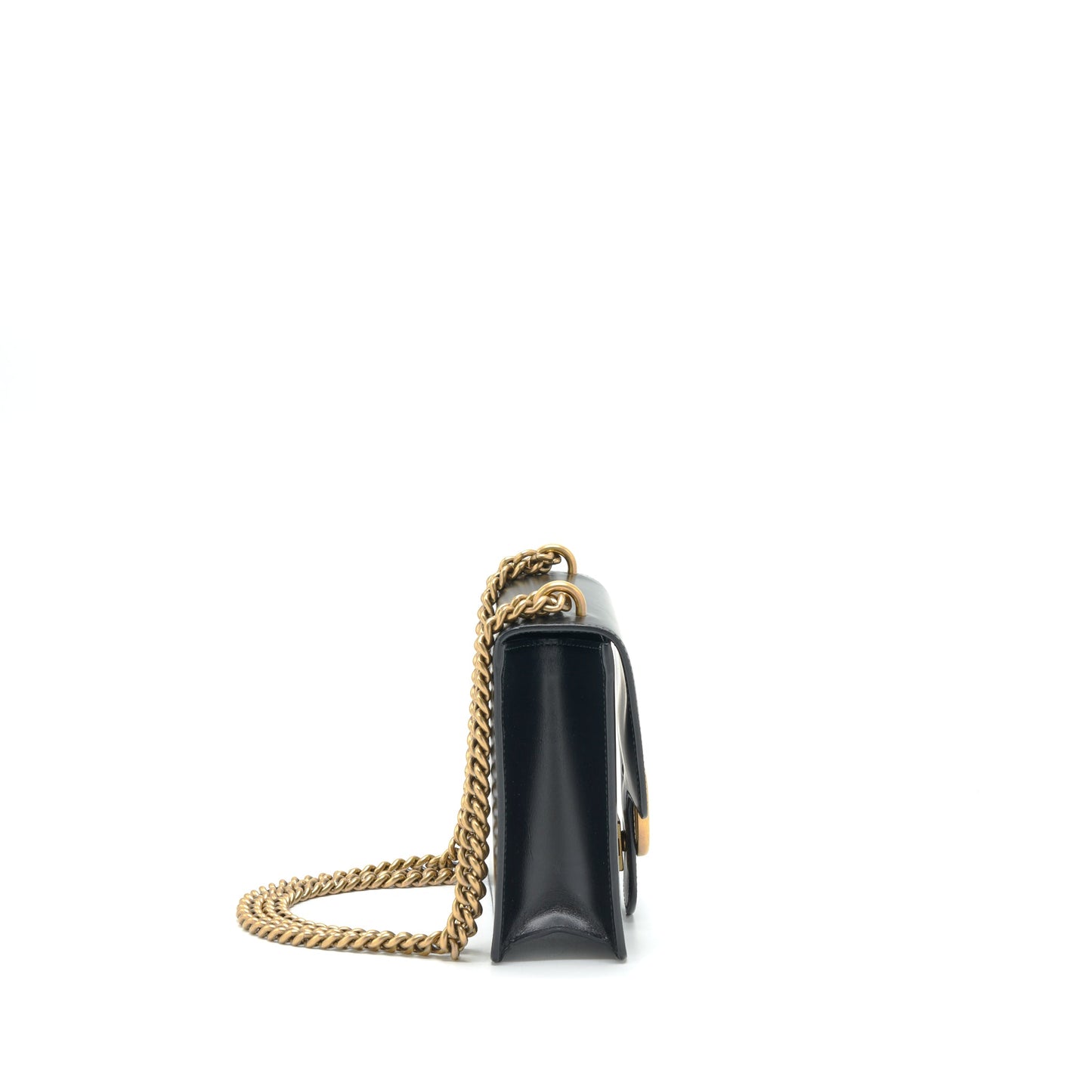 Gucci Flap Purse Box Calfskin Black