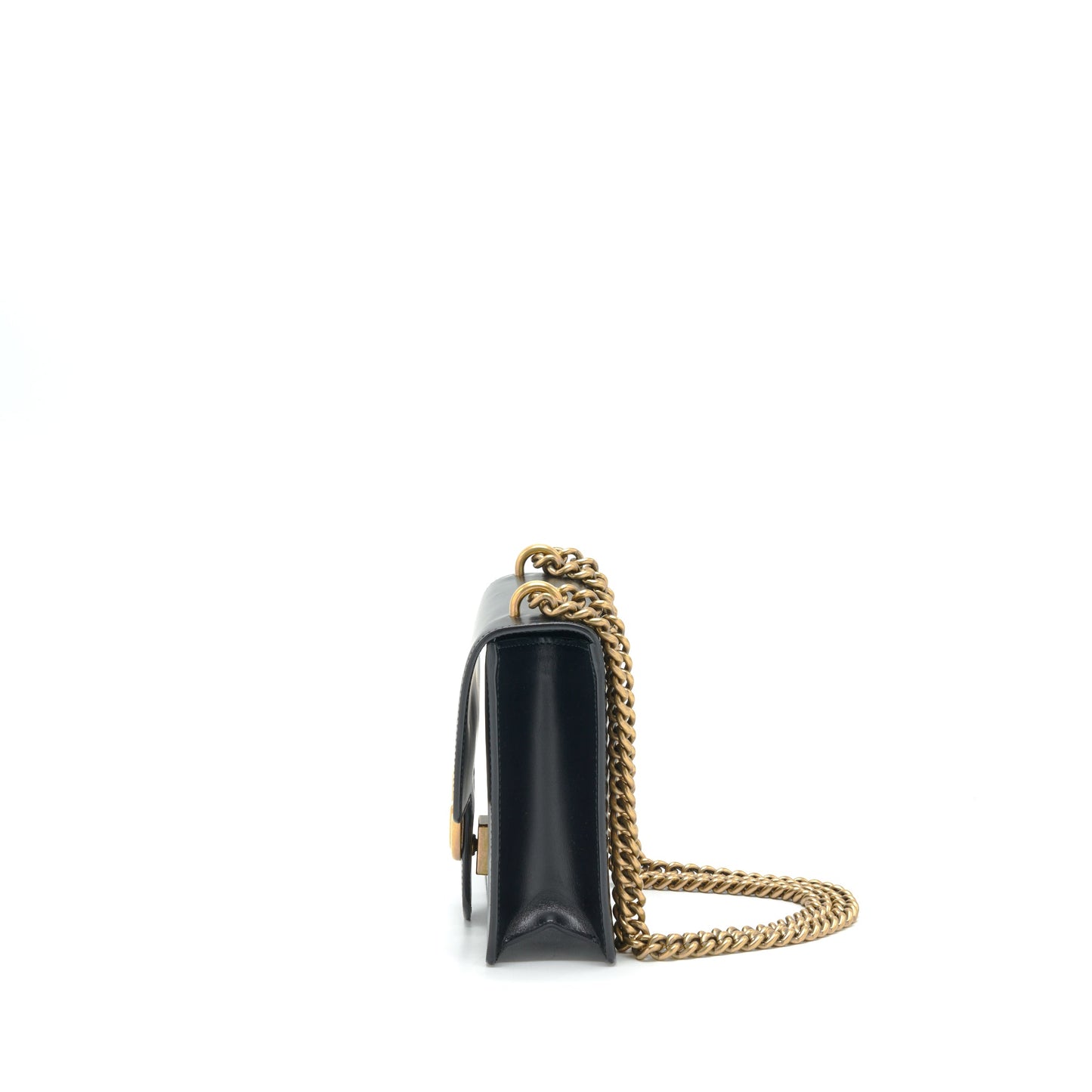 Gucci Flap Purse Box Calfskin Black