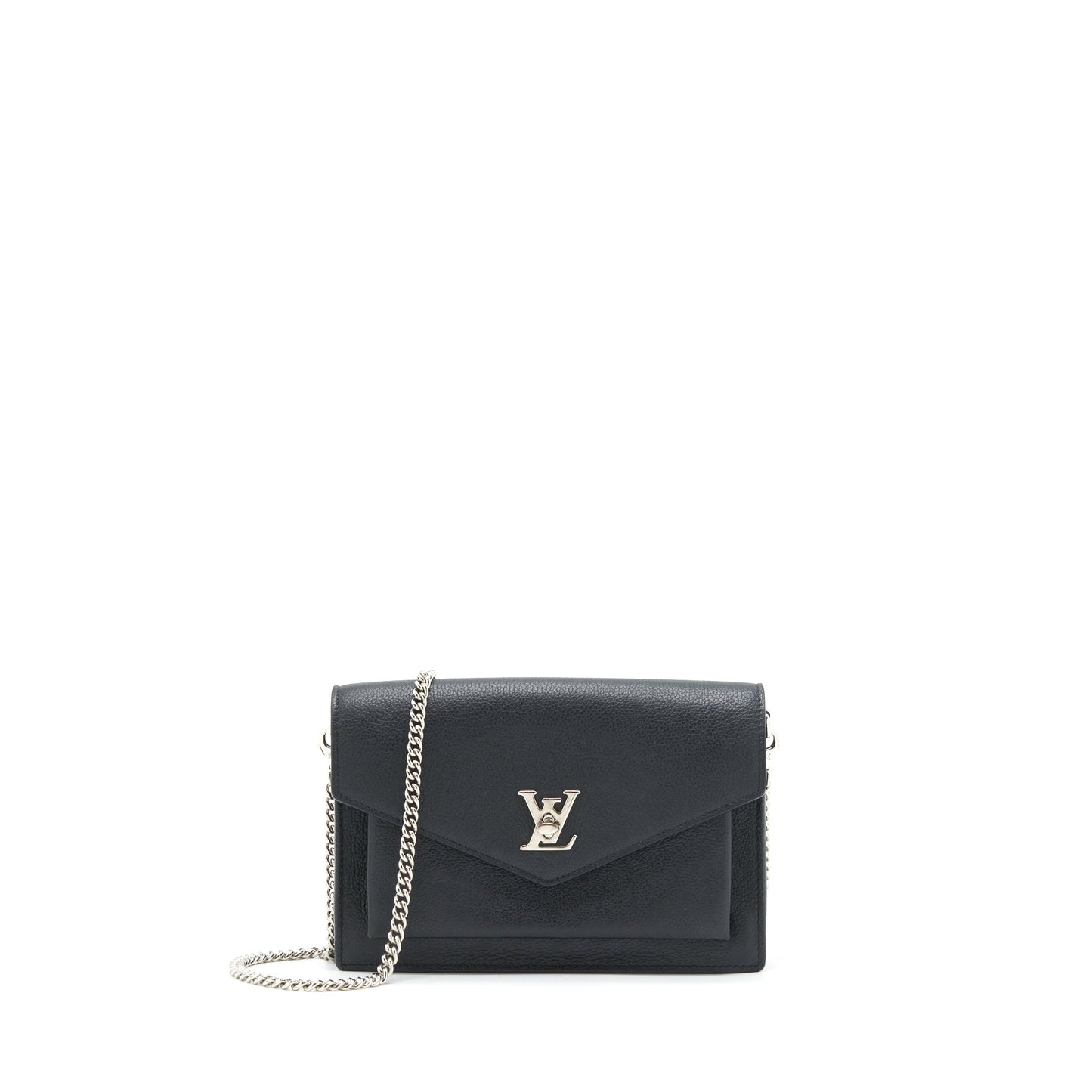 Louis Vuitton Mylockme Chain Pochette Calfskin Black