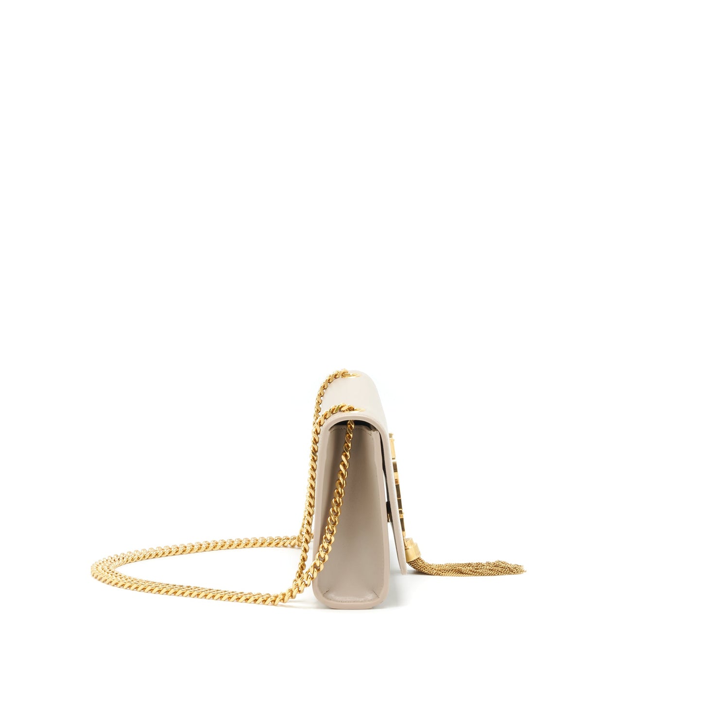 Saint Laurent kate Purse with Tassel beige