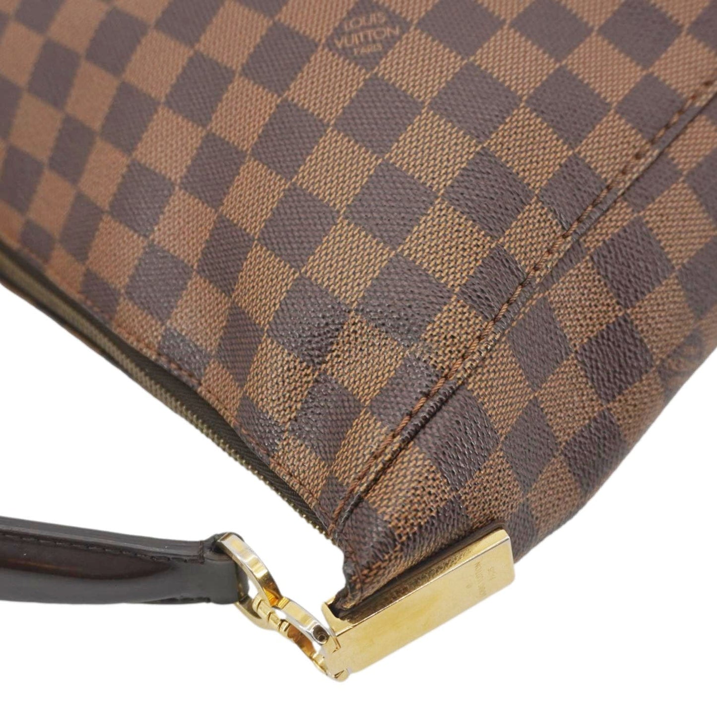 LOUIS VUITTON Portobello PM Damier Ebene Hobo Bag Brown