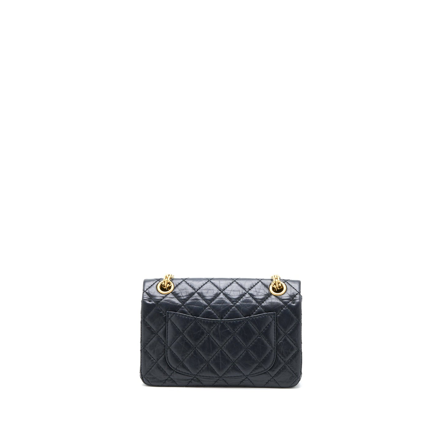 Chanel Mini 2.55 Reissue Flap Bag Aged Calfskin Black Brushed GHW (Microchip)
