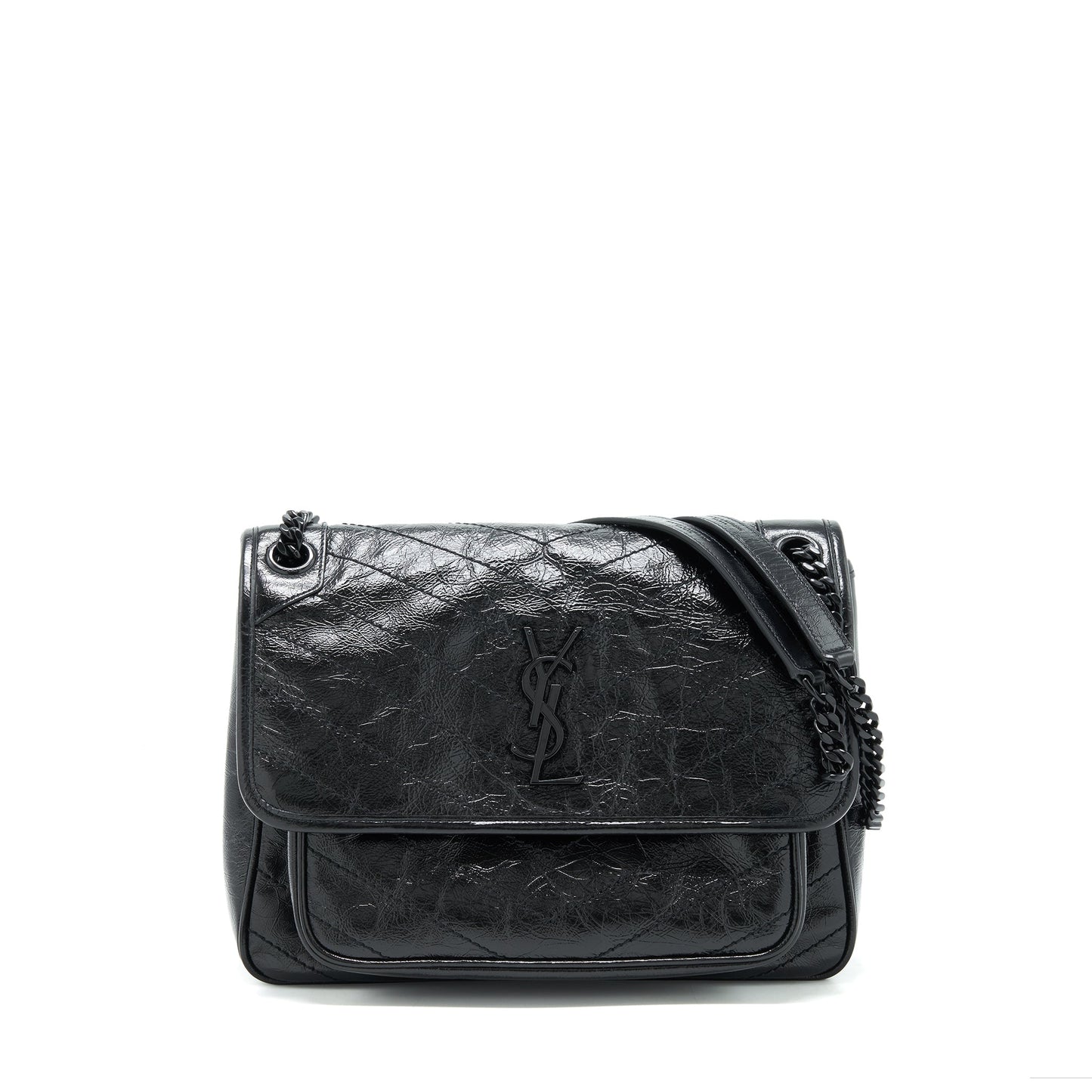Saint Laurent Medium Niki Purse crinkled Vintage so black