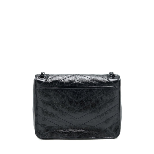 Saint Laurent Medium Niki Purse crinkled Vintage so black