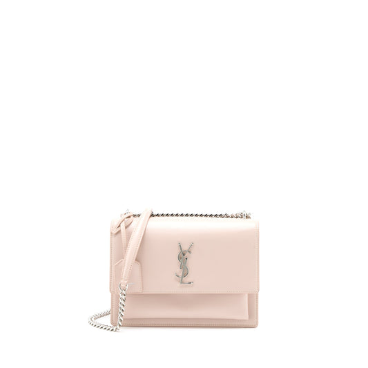 Saint Laurent Medium Sunset Chain Purse Calfskin Light Pink