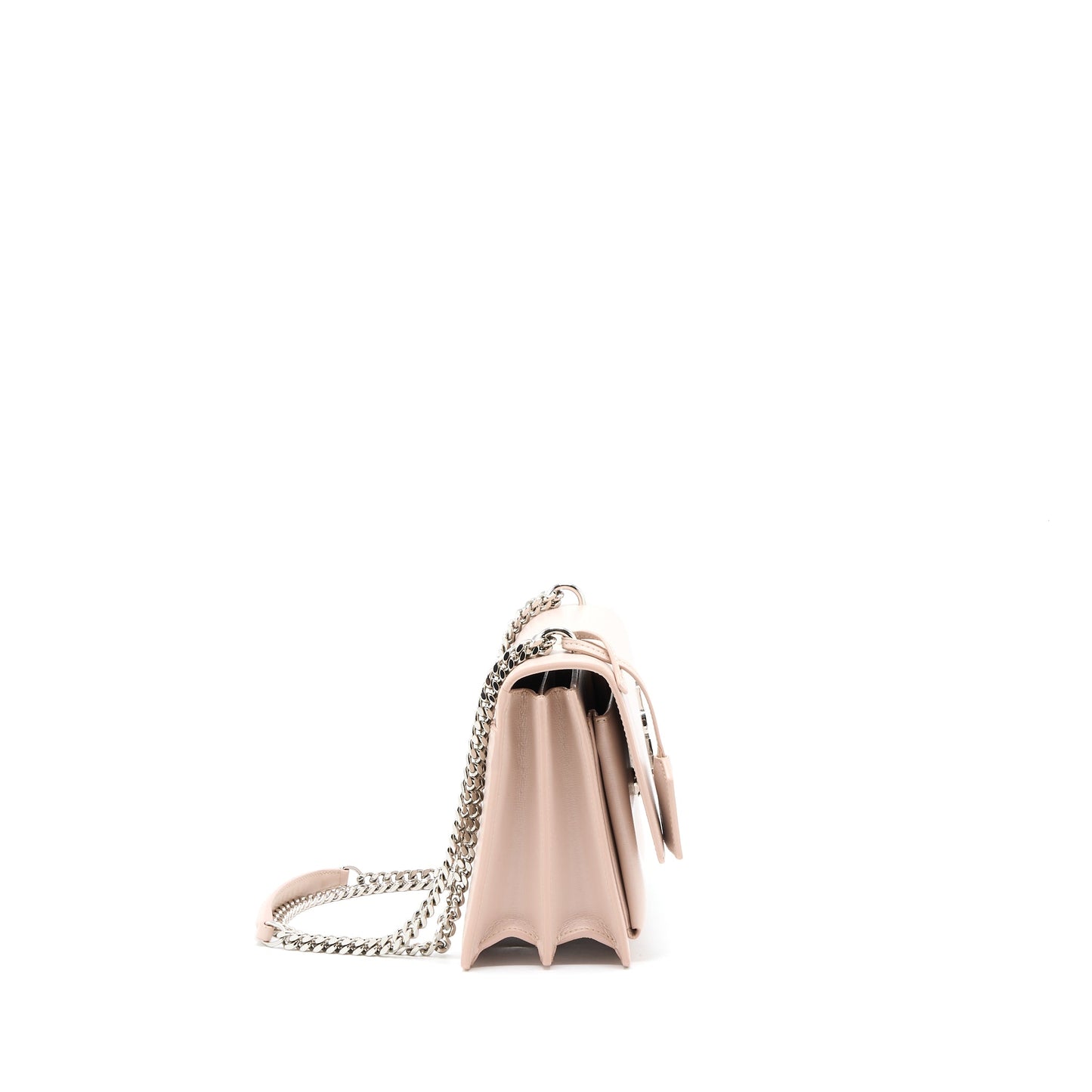Saint Laurent Medium Sunset Chain Purse Calfskin Light Pink