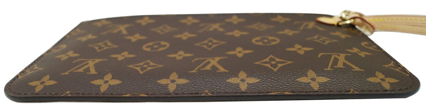 LOUIS VUITTON Monogram Canvas Pochette Wristlet Pouch Neverfull MM