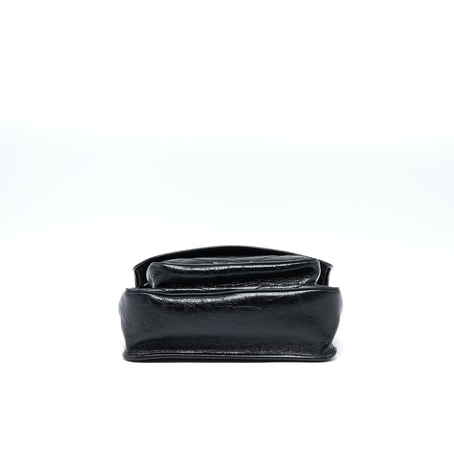 Saint Laurent Medium Niki Chain Purse Aged Calfskin Black Ruthenium Hardware