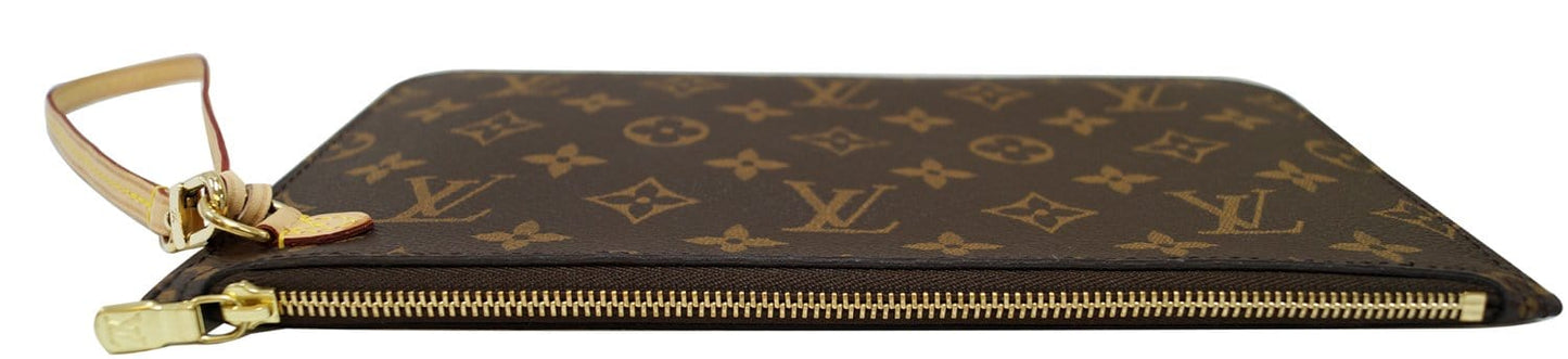 LOUIS VUITTON Monogram Canvas Pochette Wristlet Pouch Neverfull MM