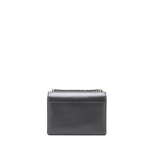 Saint Laurent Sunset Chain Purse Calfskin Dark Grey