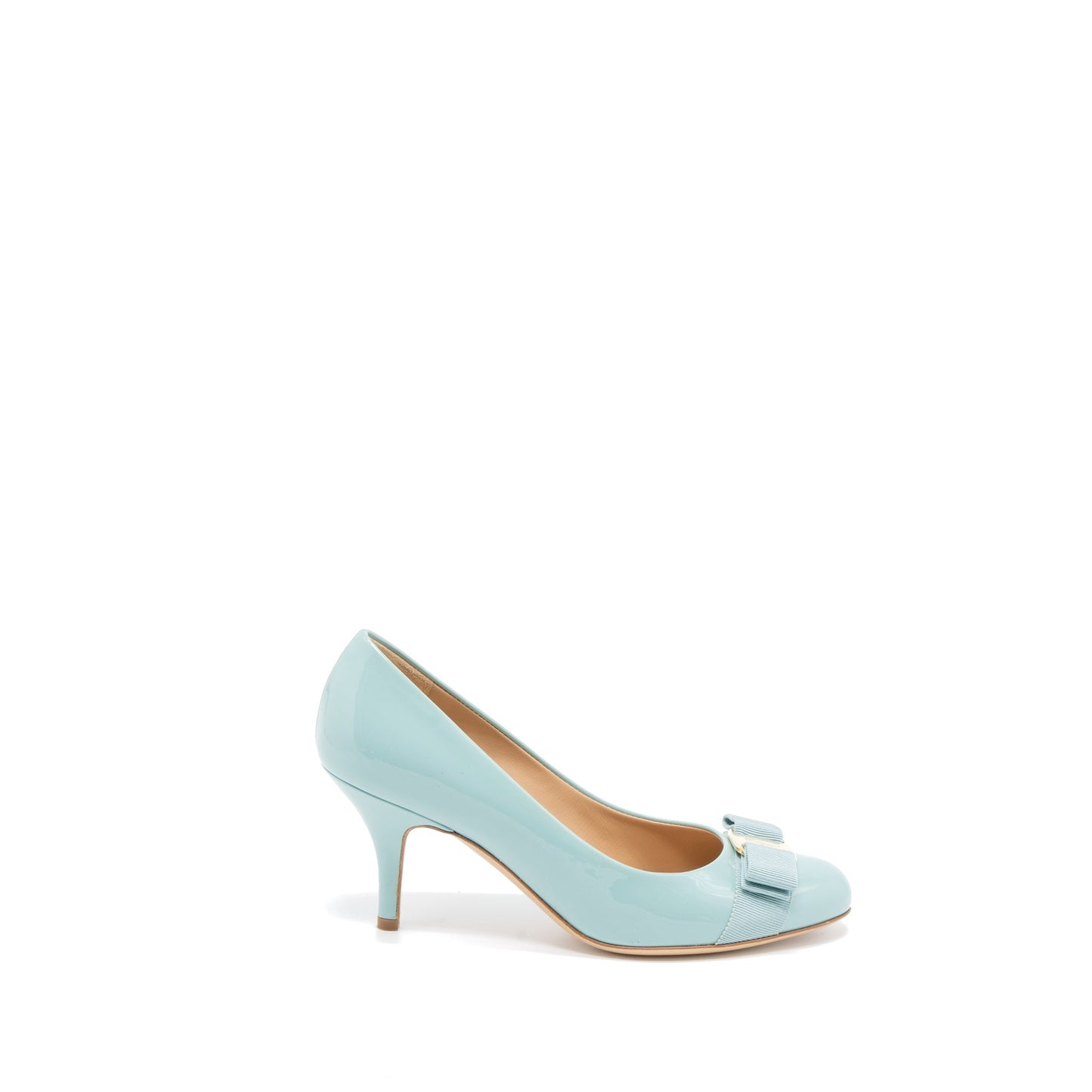 Ferragamo Size 6.5C Carla 70 Pumps Patent Aquarelle