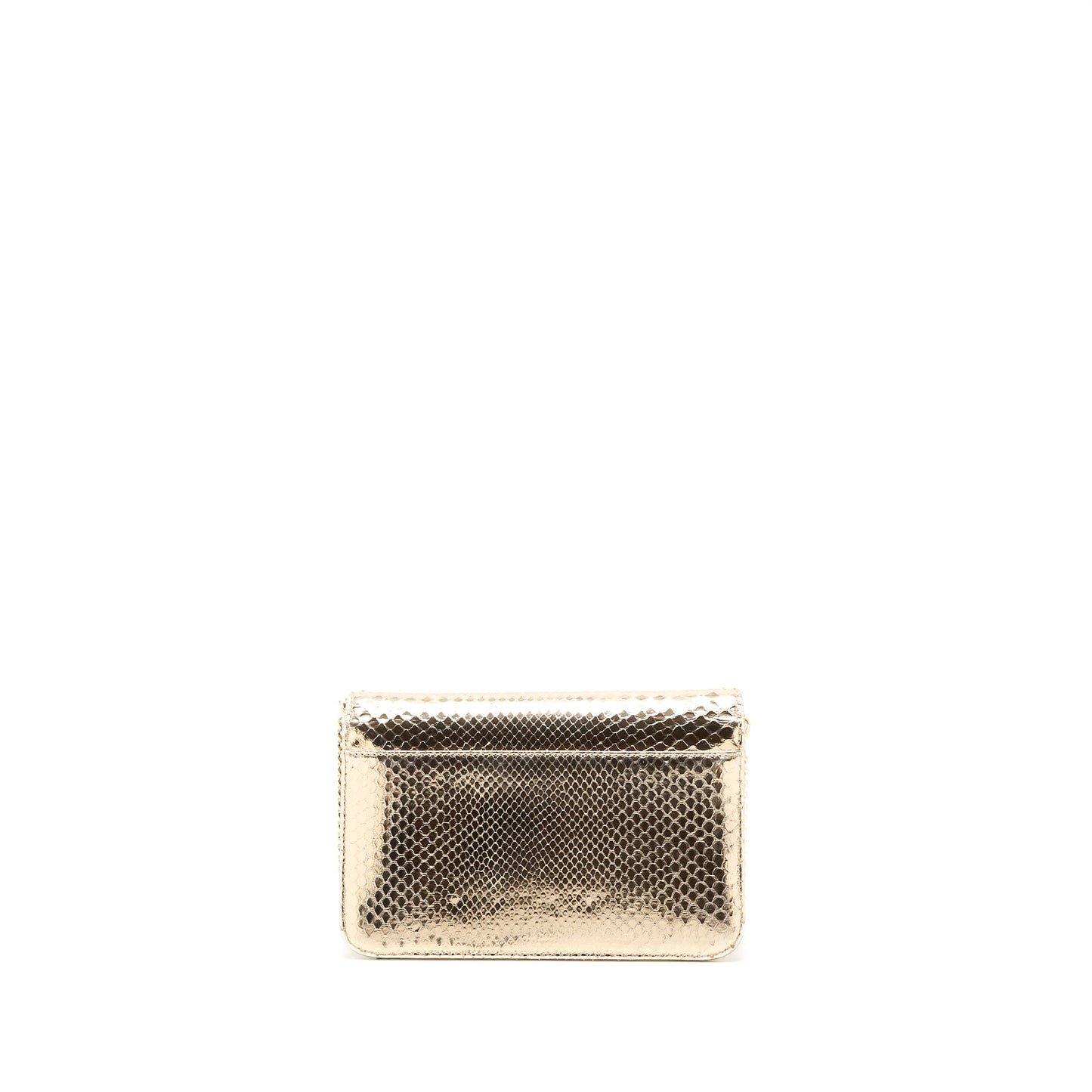 Dior Flap Purse with Chain Python Gold