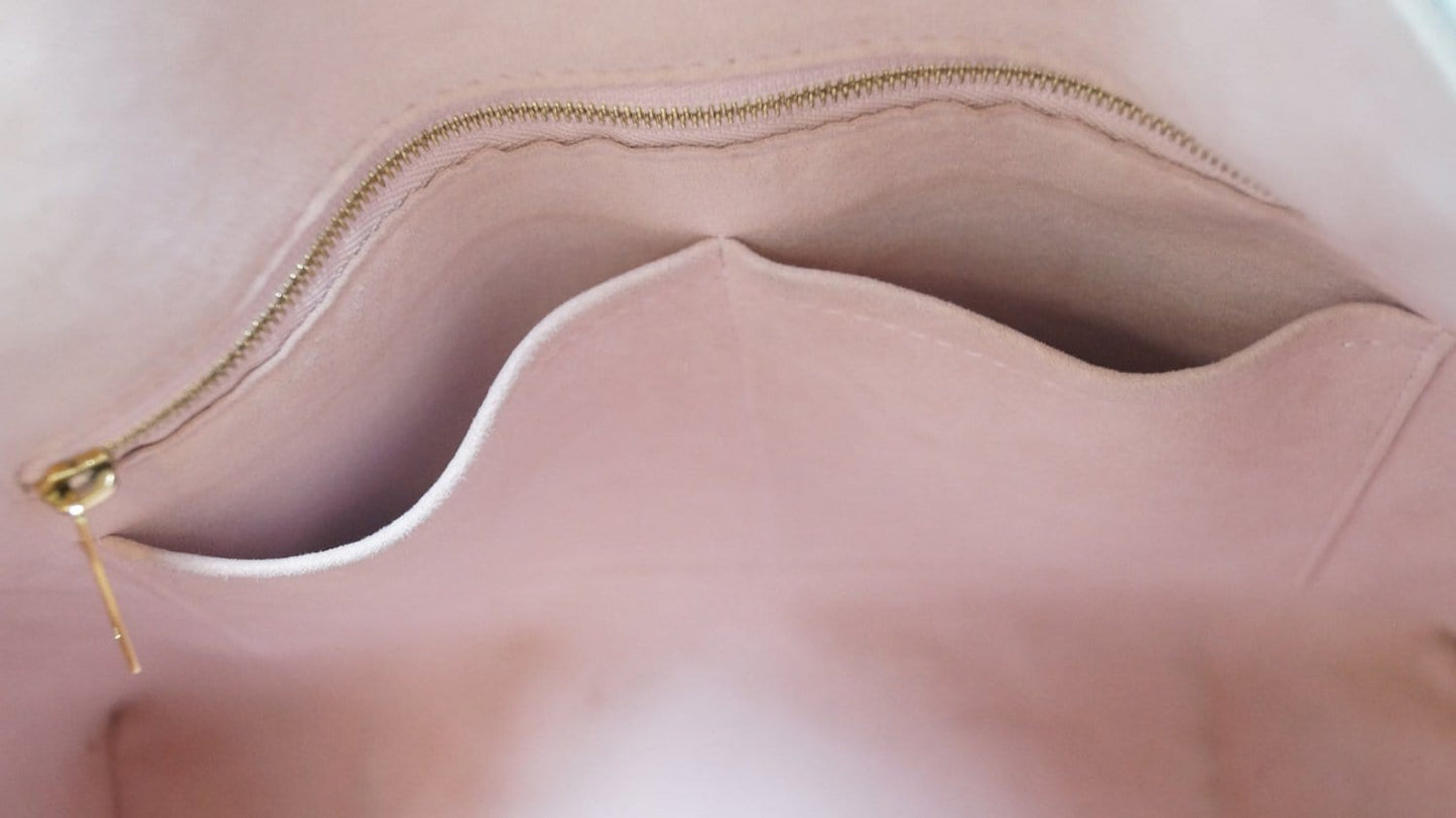 LOUIS VUITTON Damier Ebene Rose Ballerine Caissa Hobo Bag
