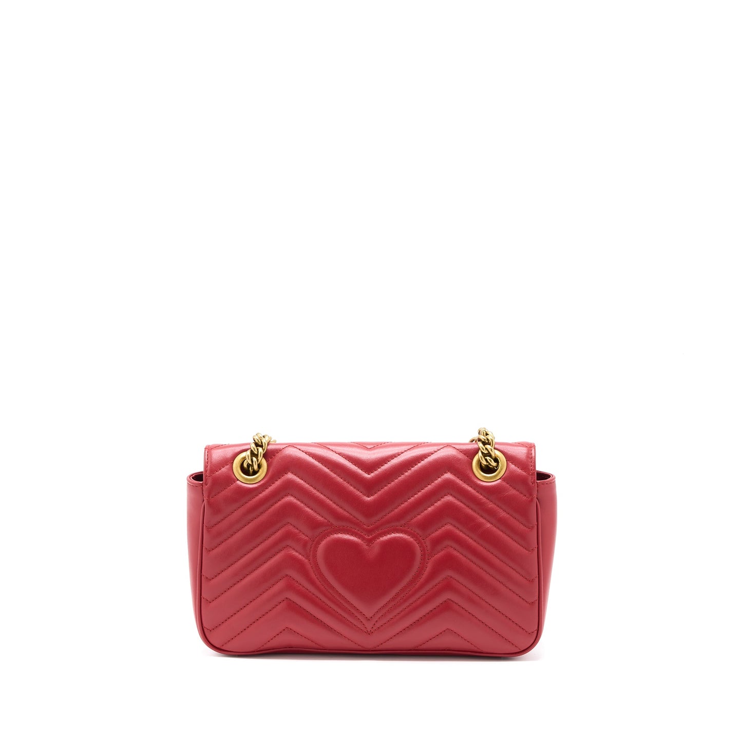 Gucci Small Marmont Matelasse Mini Purse Calfskin Red