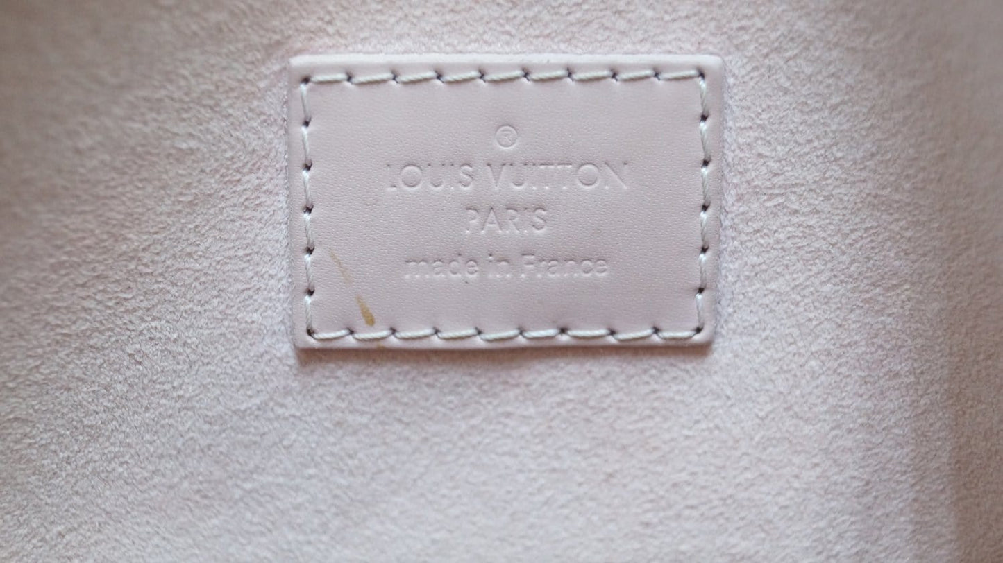 LOUIS VUITTON Damier Ebene Rose Ballerine Caissa Hobo Bag