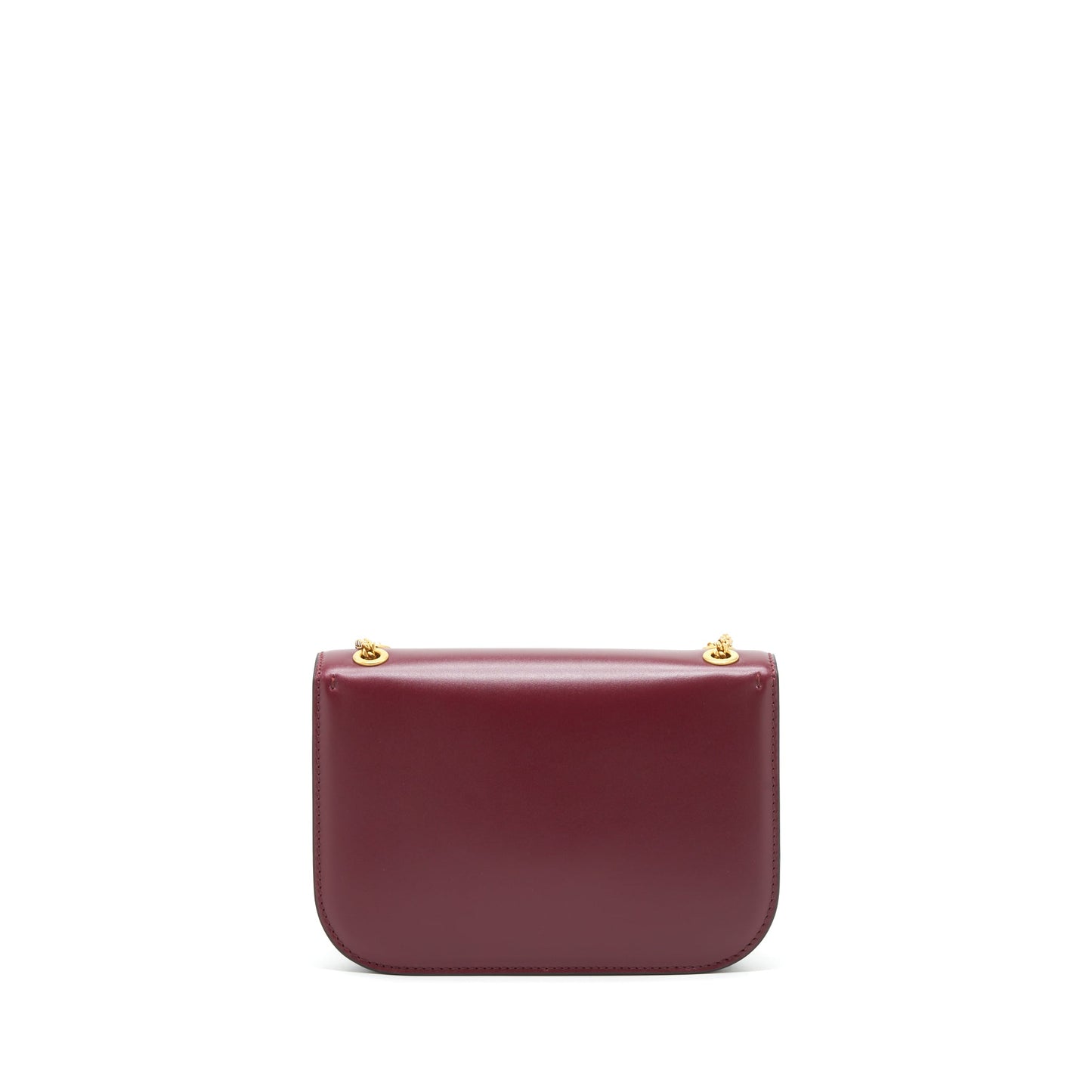 Valentino Vlogo Small Chain Mini Purse Calfskin Dark Red