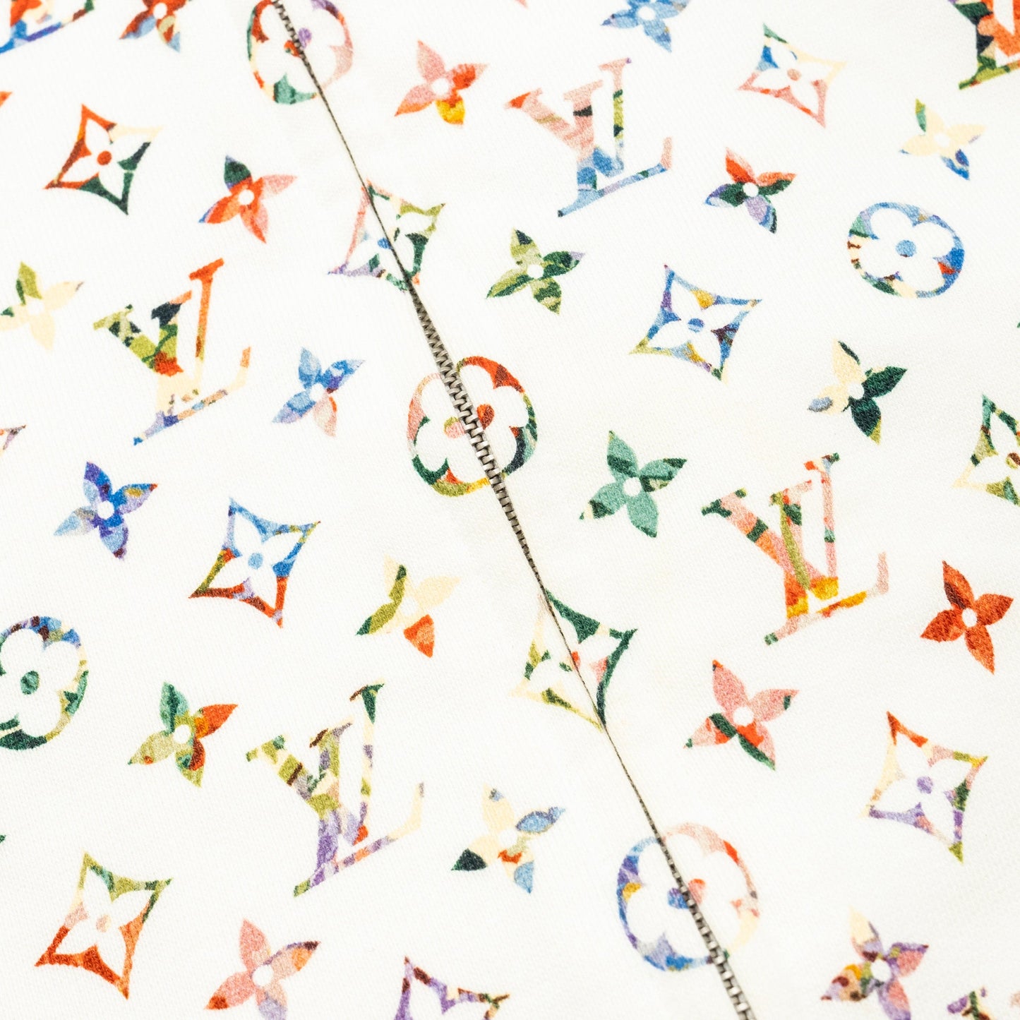 Louis Vuitton Size Monogram Hoodie Jacket Cotton White/Multicolour