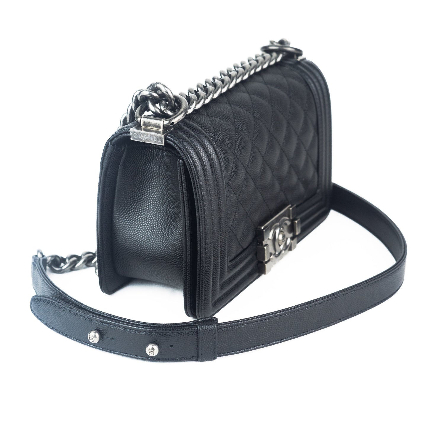 Chanel Caviar Quilted Small Boy bag black