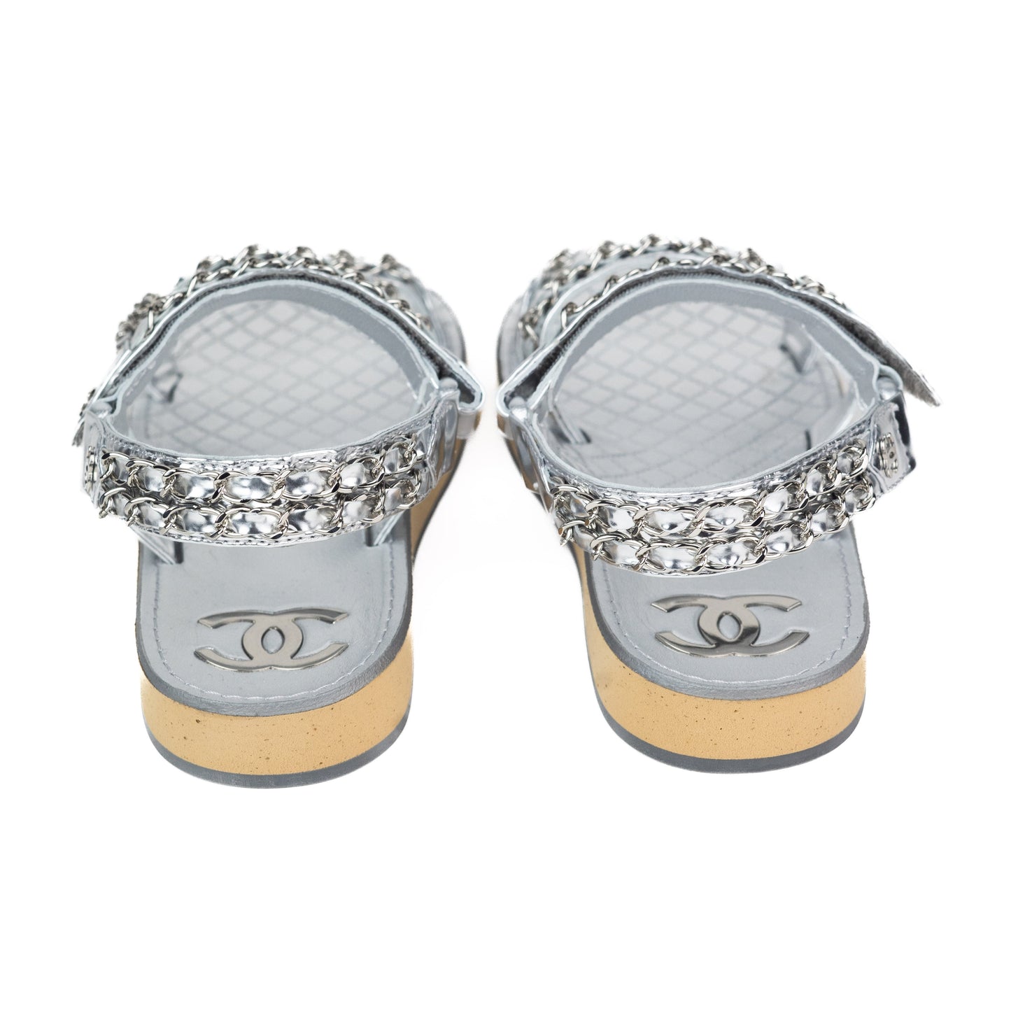 Chanel Laminated Goatskin Sandal