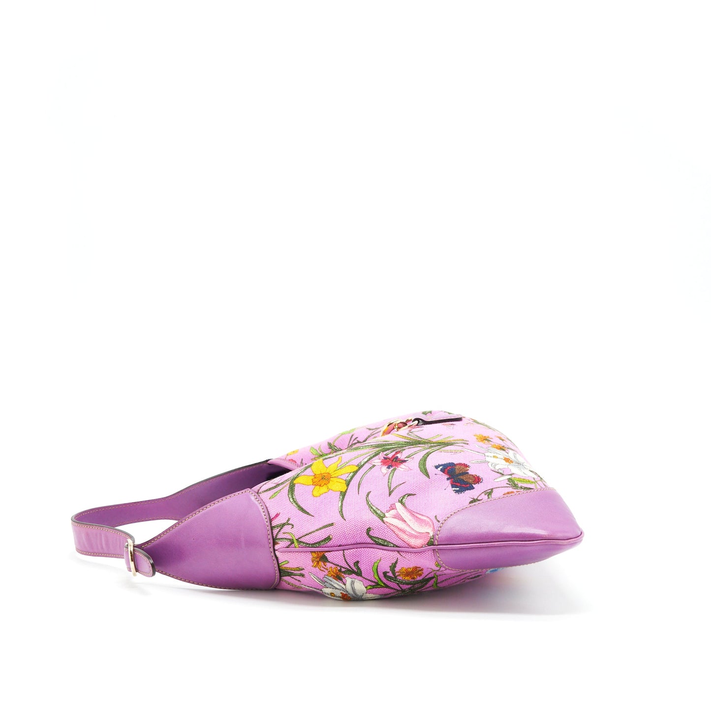Gucci Flora Jackie Purse Canvas And Leather Multicolour