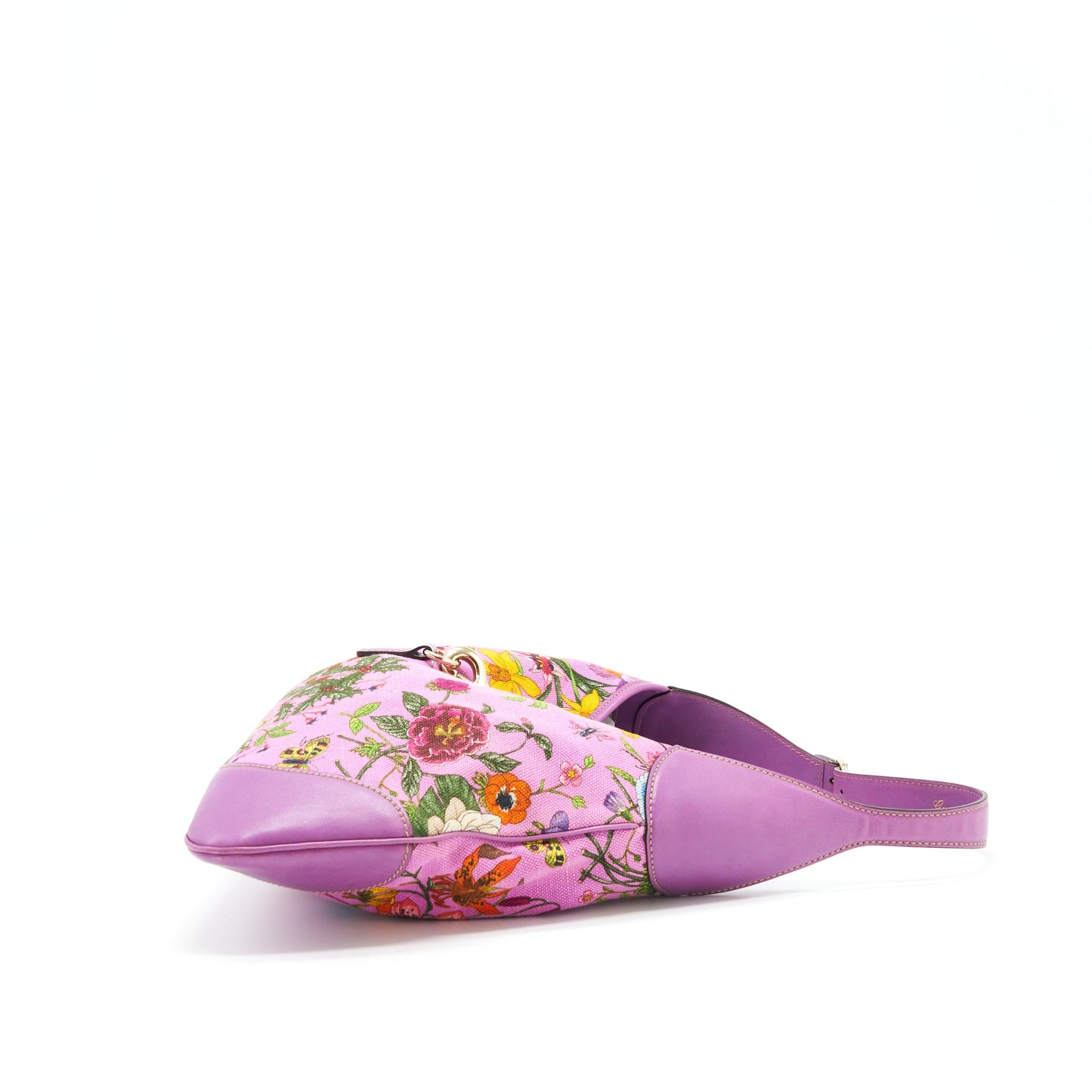 Gucci Flora Jackie Purse Canvas And Leather Multicolour