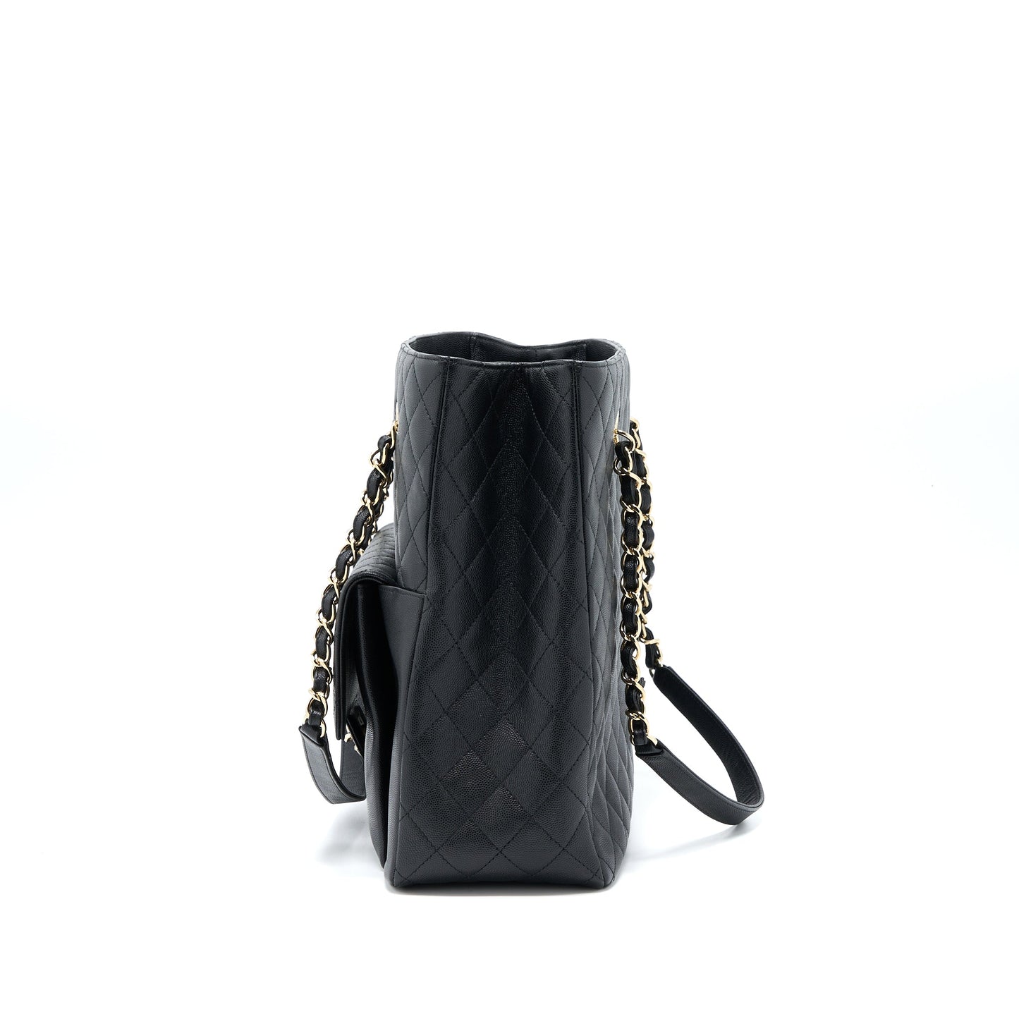 Chanel 19C Large Shopping Tote Bag Caviar Black LGHW