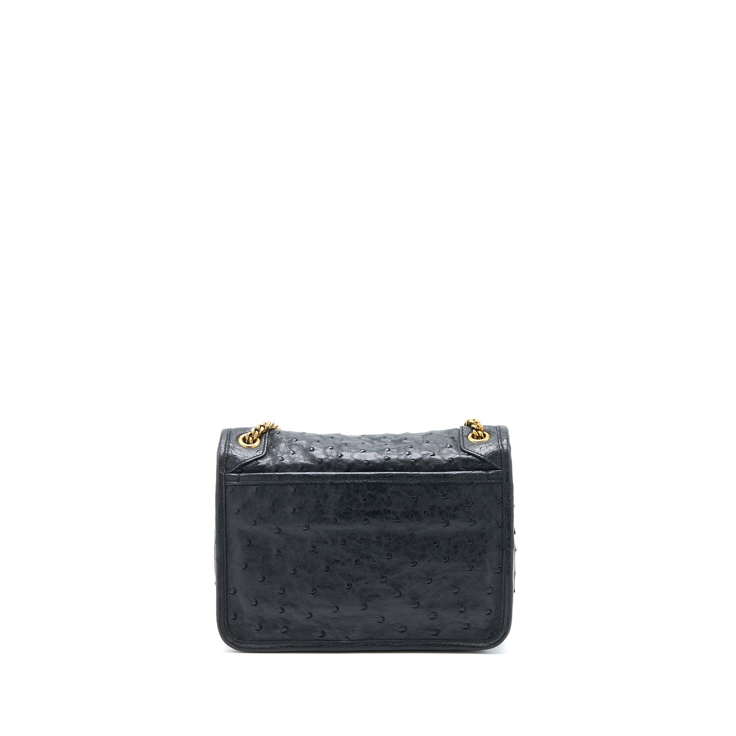 Saint Laurent Niki Baby Ostrich Black