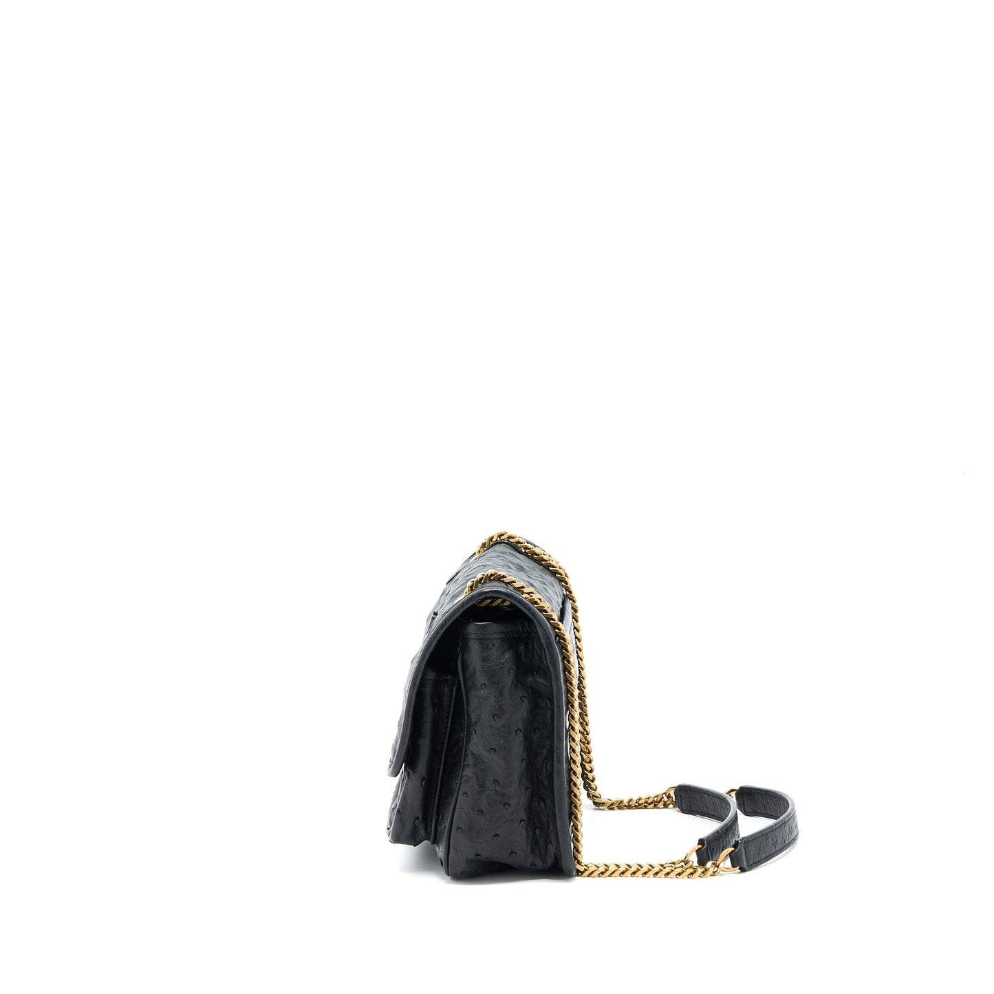 Saint Laurent Niki Baby Ostrich Black
